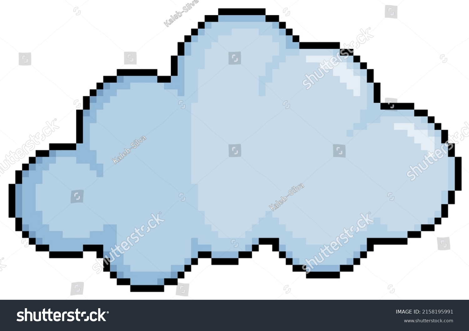 Pixel Art Cloud Vector Icon 8bit Stock Vector (Royalty Free) 2158195991 ...