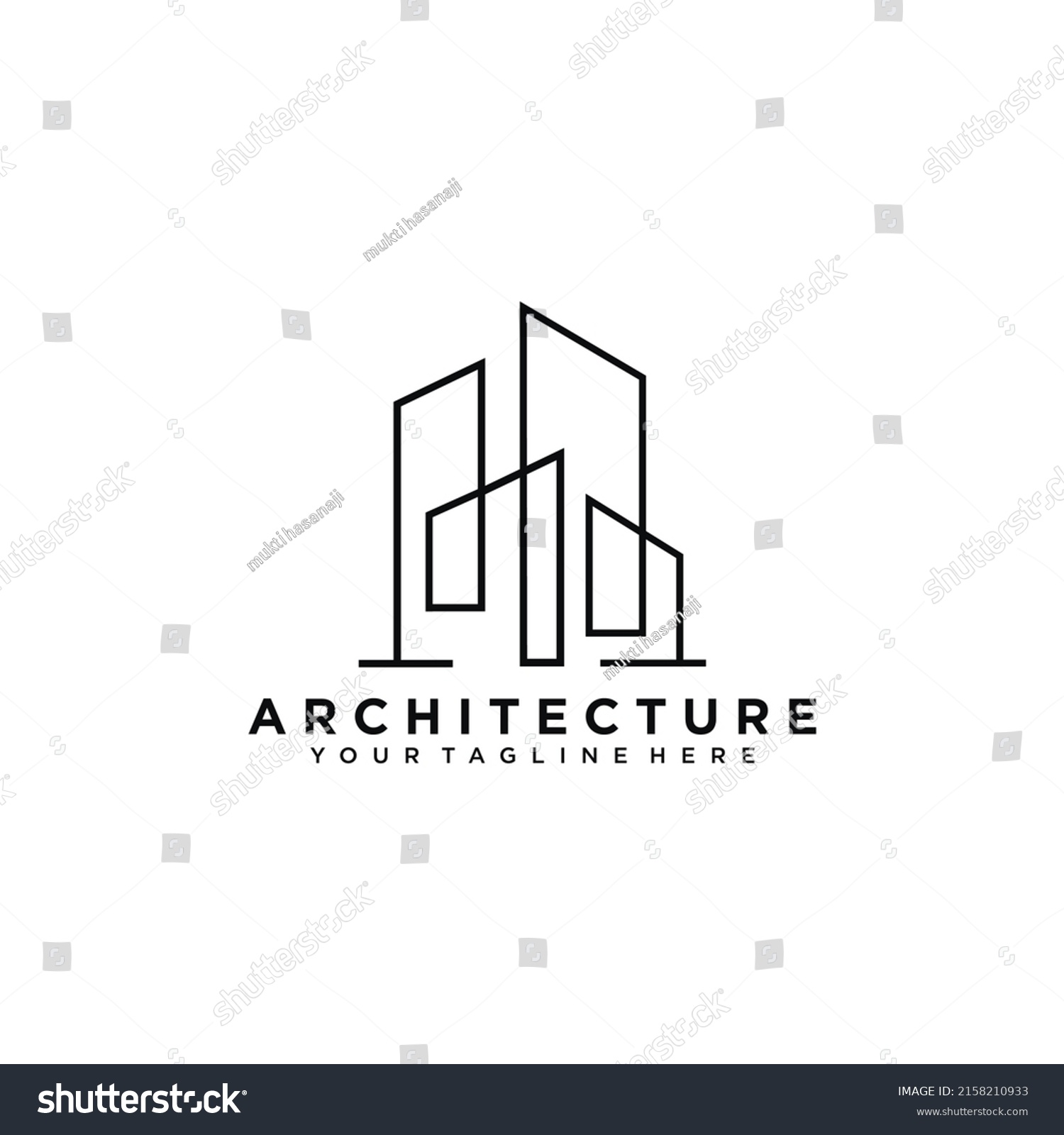 Architecture Logo Design Vector Construction Company Stock Vector Royalty Free 2158210933