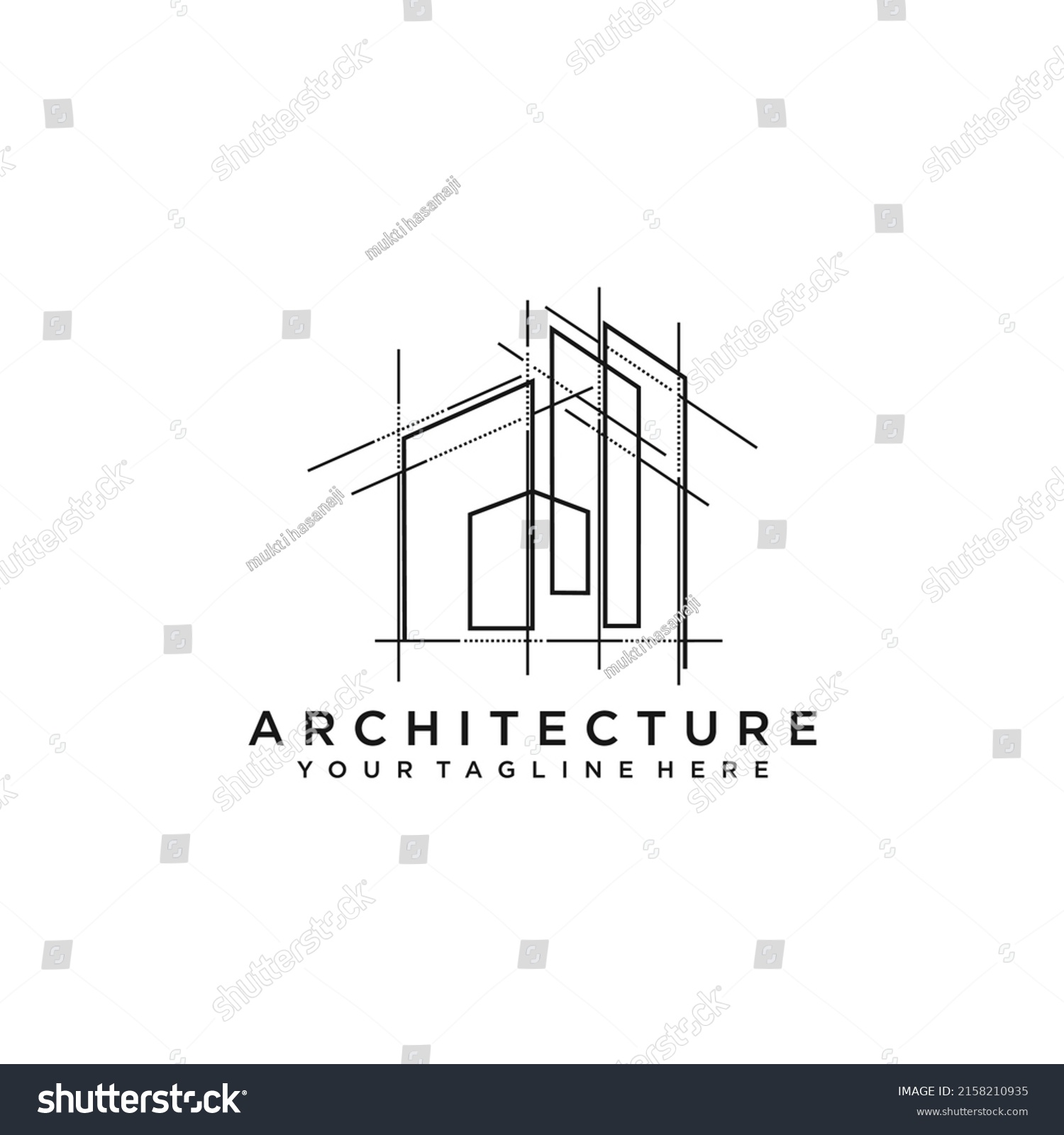 Architecture Logo Design Vector Construction Company Stock Vector ...