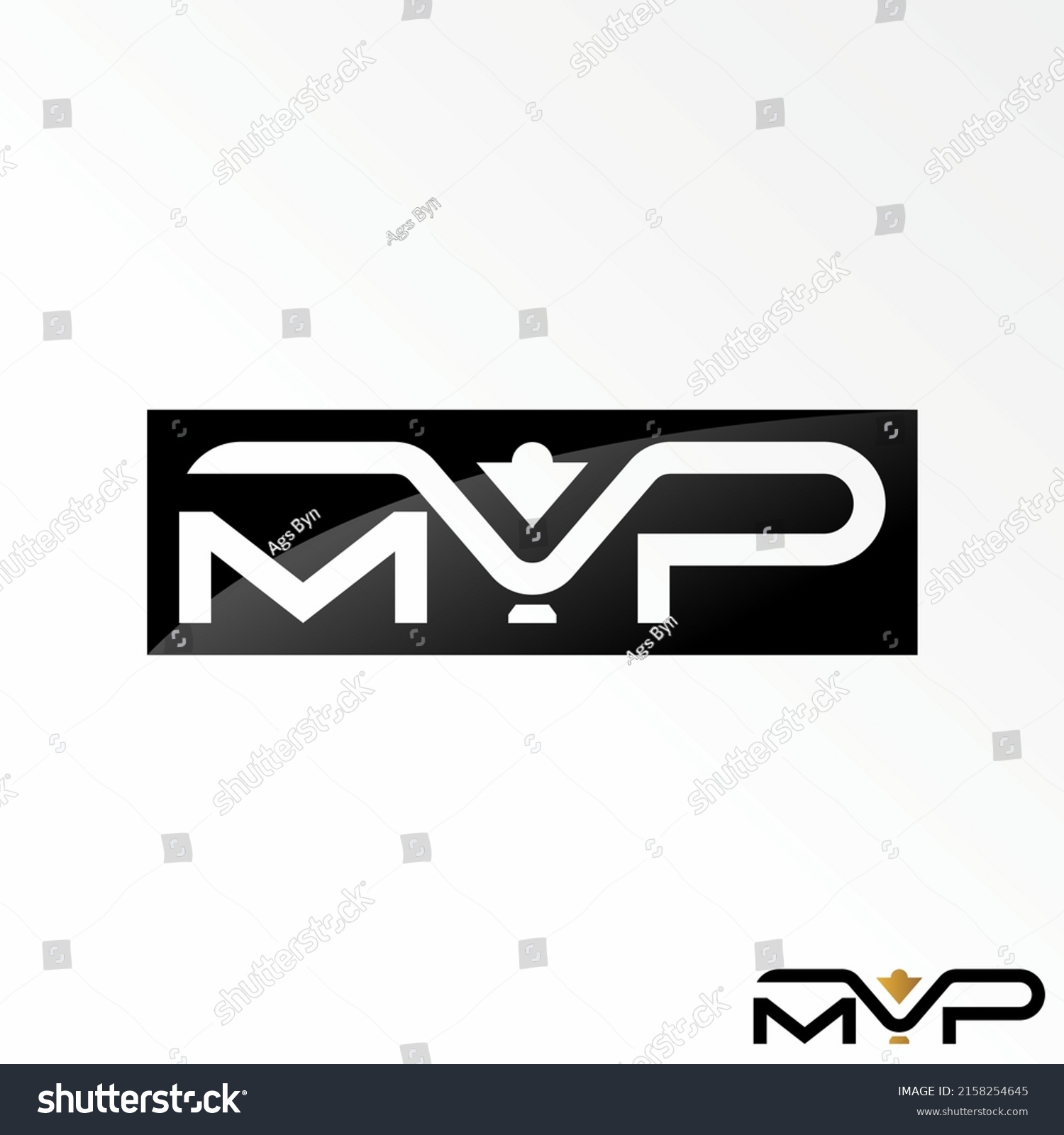 Letter Word Mvp Sans Serif Font Stock Vector (Royalty Free) 2158254645 ...