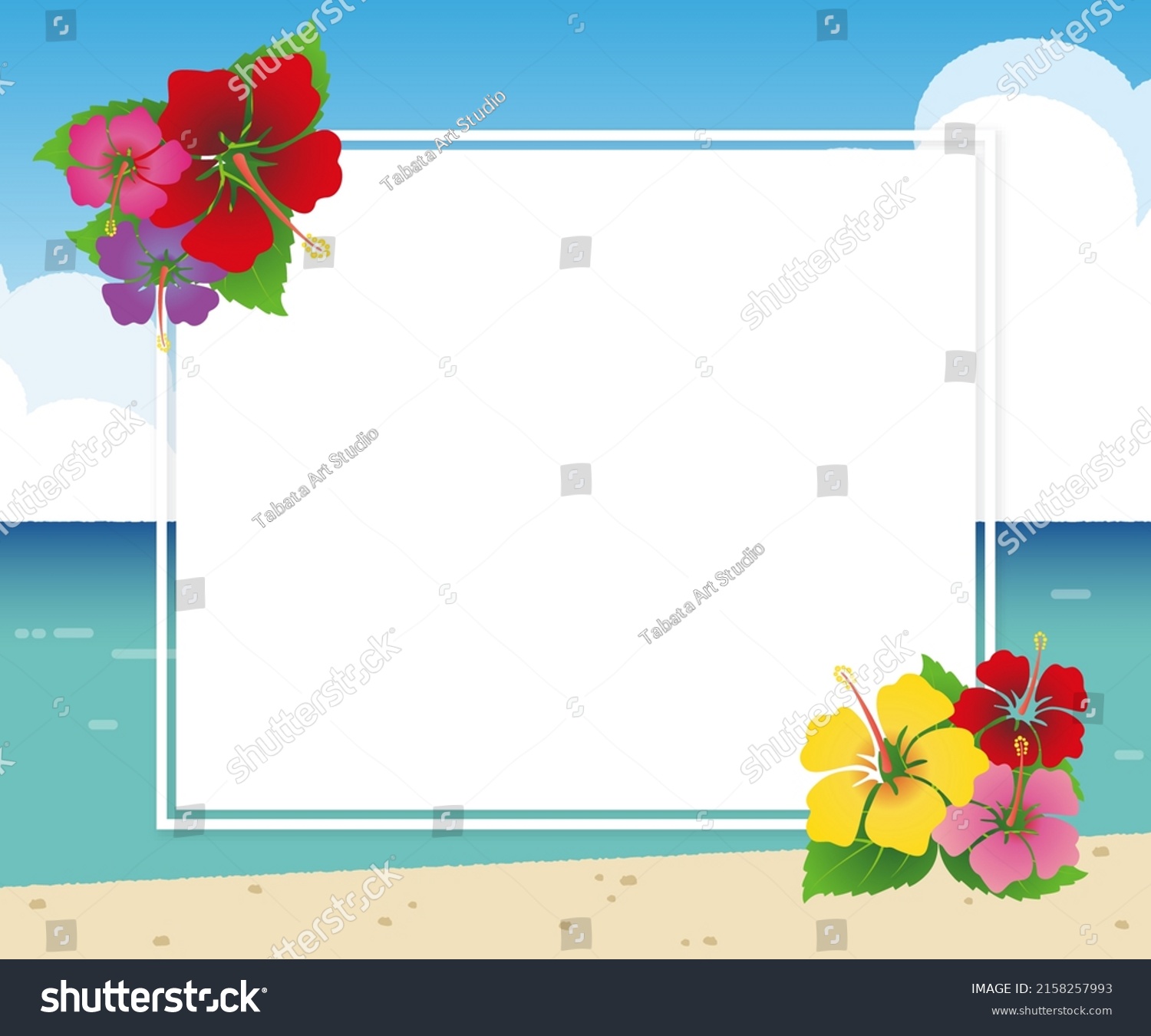 Banner Design Based On Summer Sea Stock Illustration 2158257993 ...