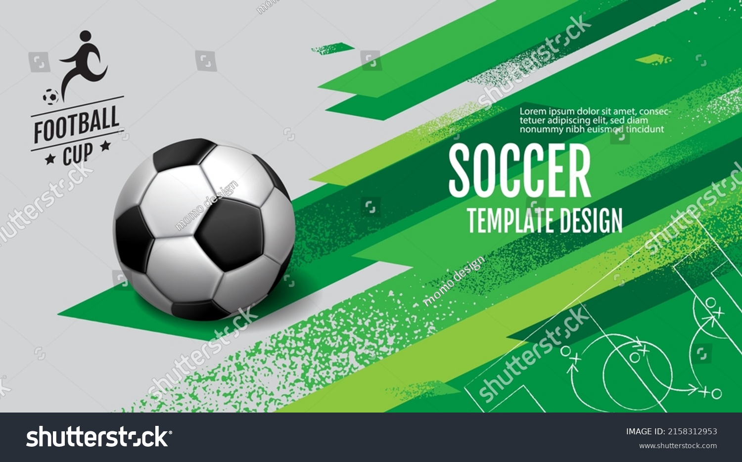 Soccer Layout Design Football Background Illustration Stock Vector ...