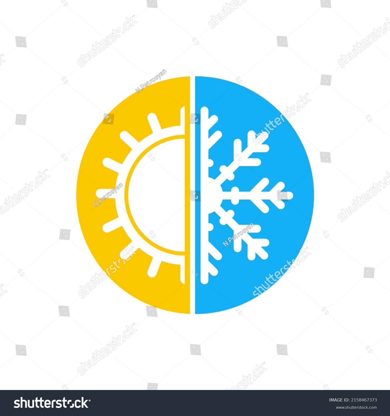 Climate Hot Cold Icon Weather Change Stock Vector (Royalty Free ...