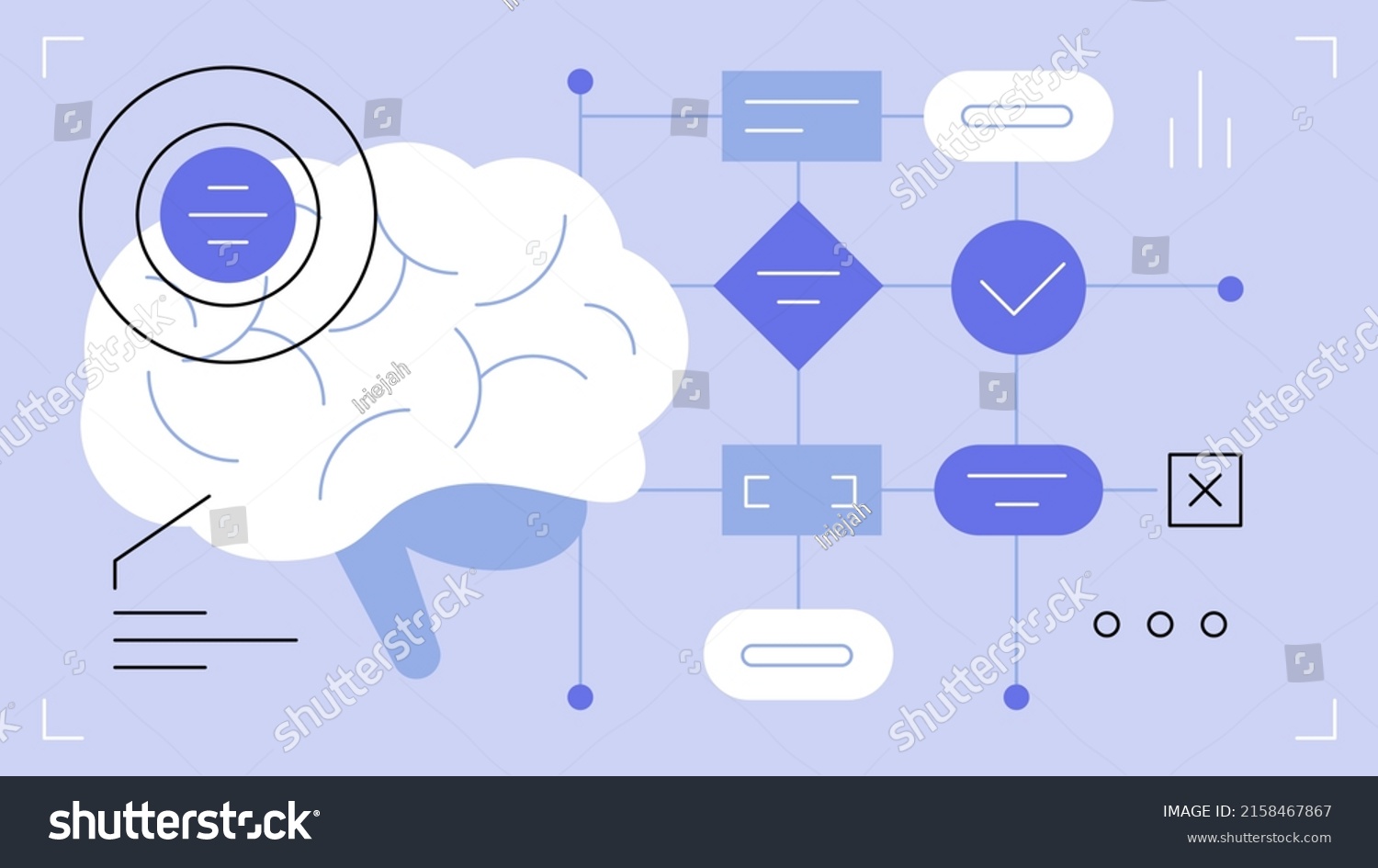 Brain Activity Mind Algorithms Thinking Artificial Stock Vector ...