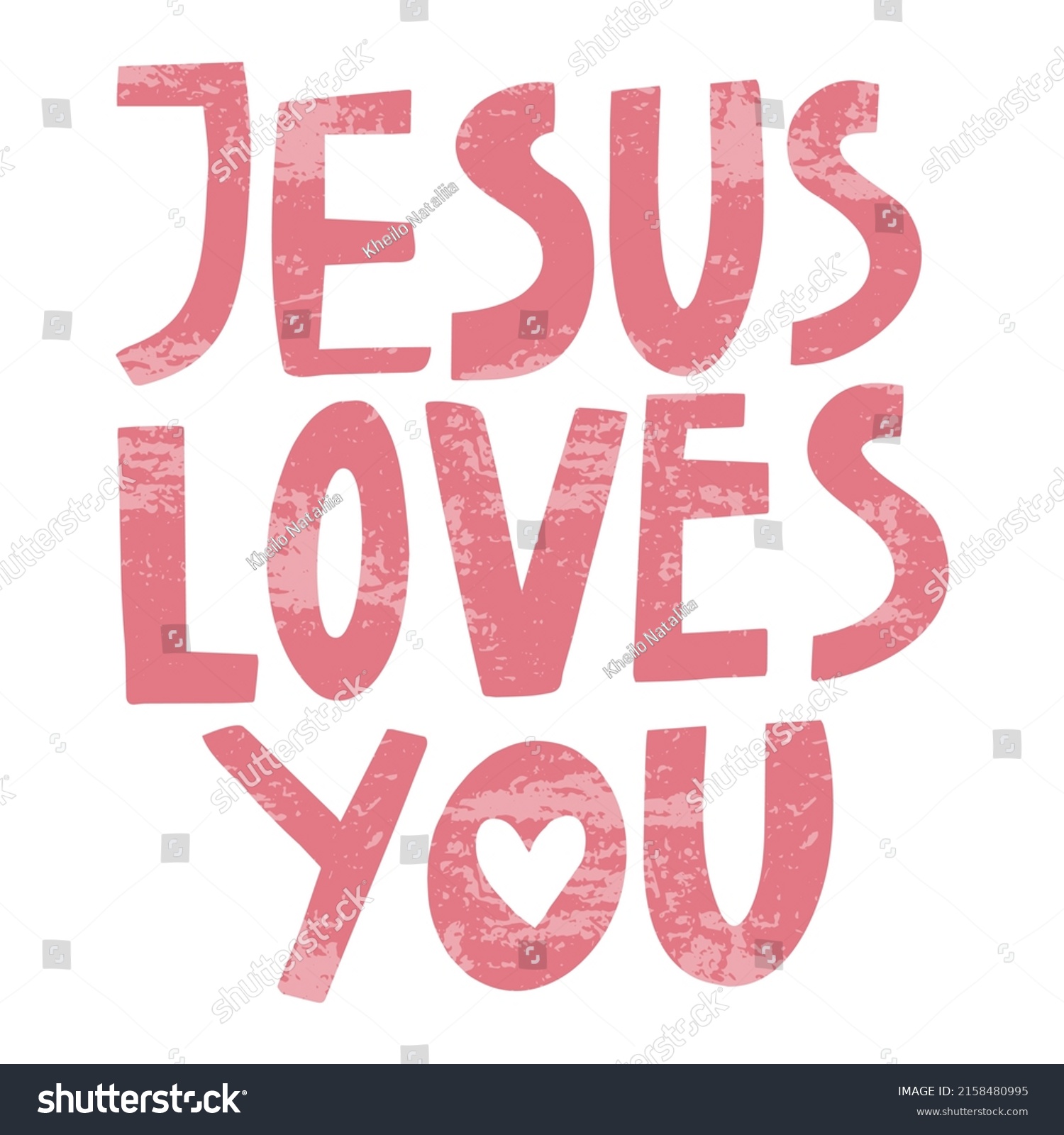 Vector Handwritten Inscription Jesus Loves You Stock Vector (Royalty ...