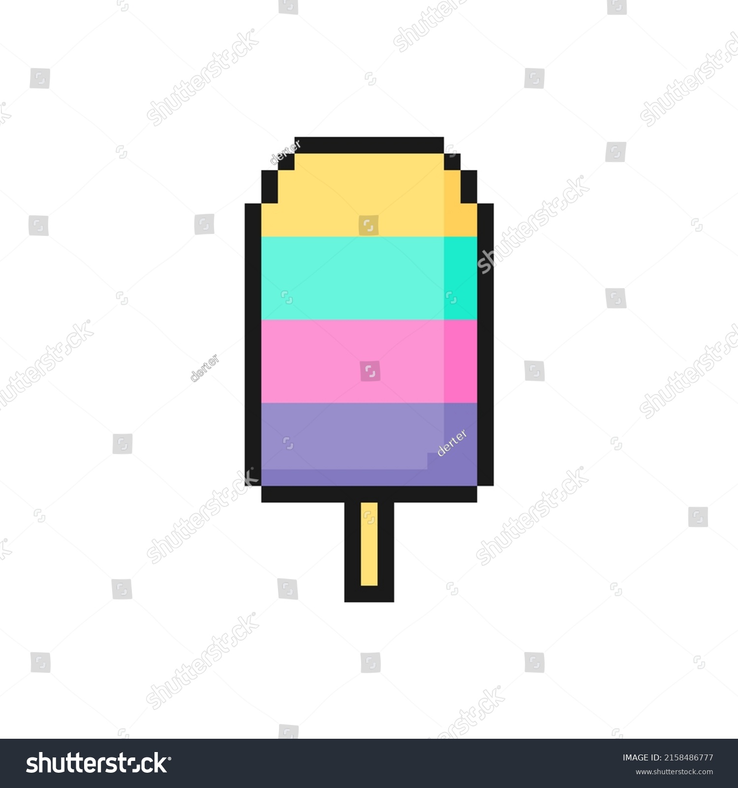 Ice Cream Icon Pixel Art Design Stock Vector (Royalty Free) 2158486777 ...