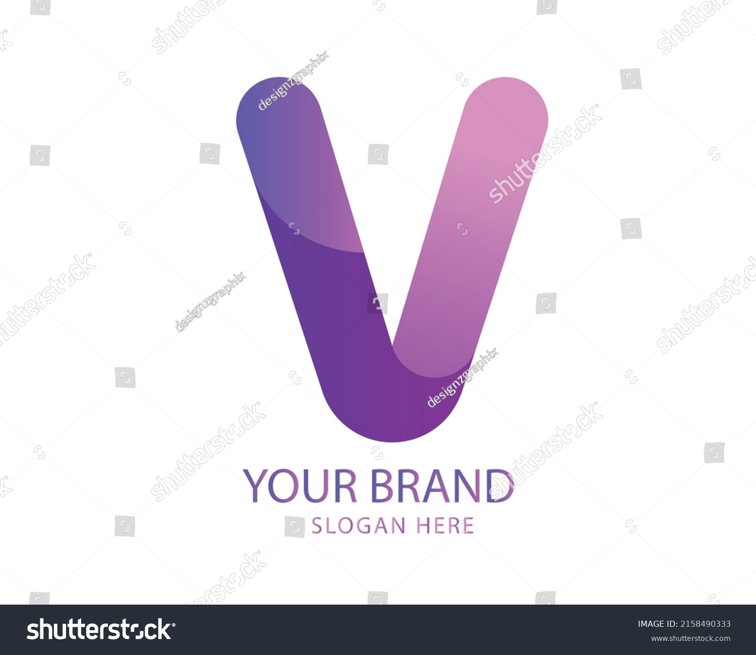 V Letter Rounded Font Vector Alphabet Stock Vector (Royalty Free ...