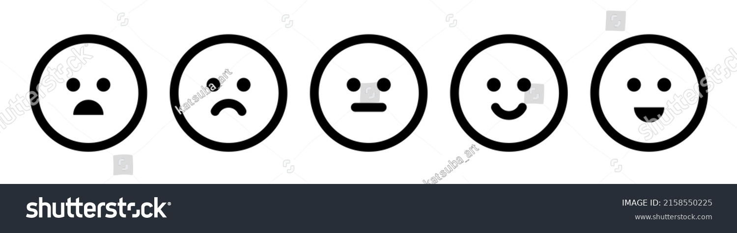 Rating Scale Pain Scale Form Emoticons Stock Vector (royalty Free 