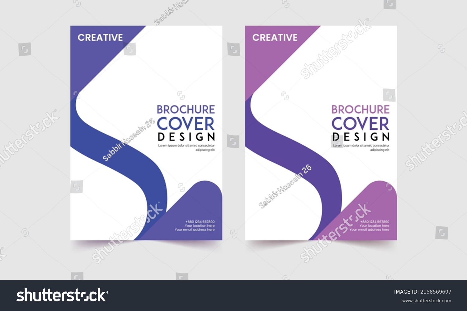 Brochure Layout Template Brochure Cover Design Stock Vector (Royalty ...