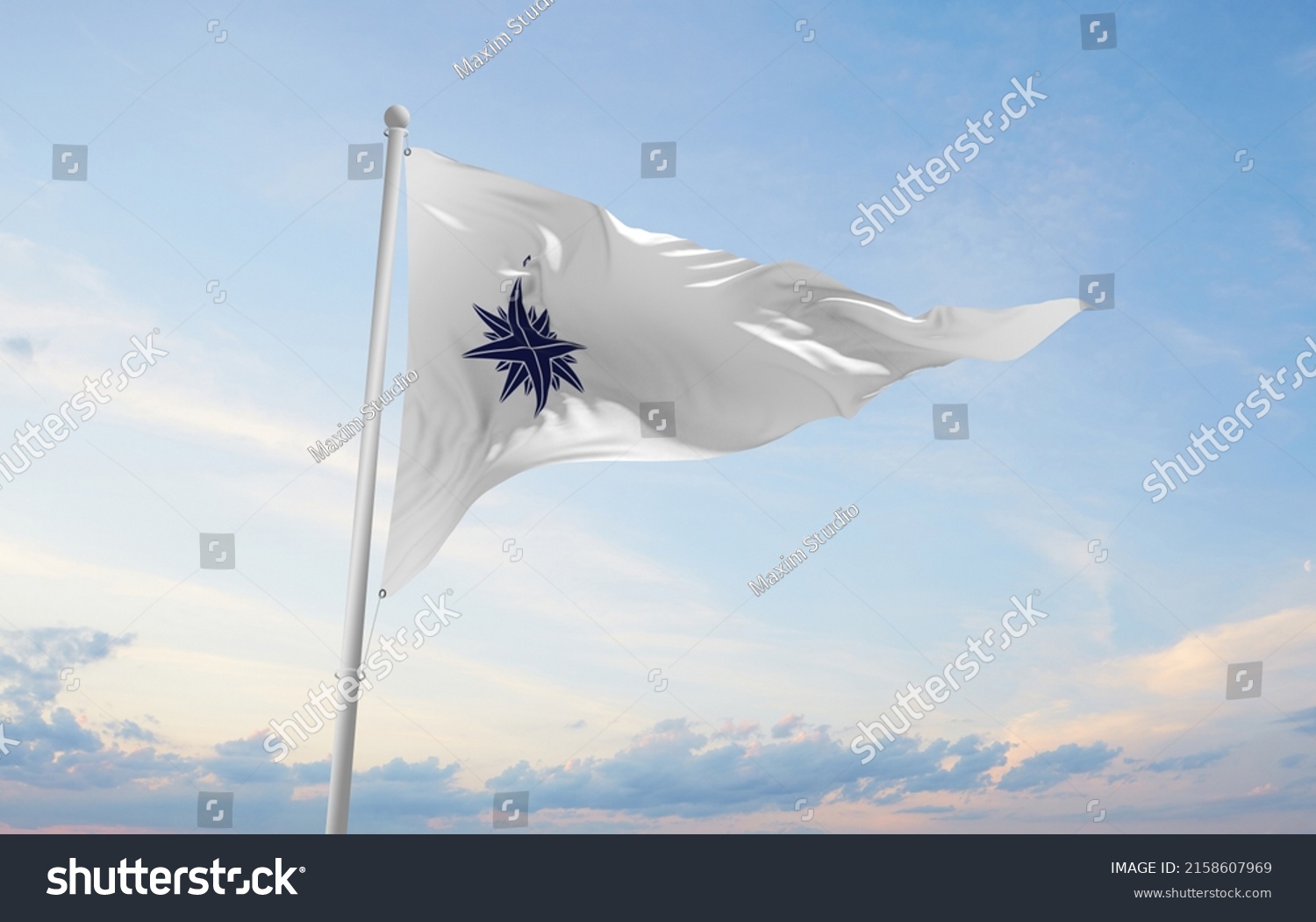 Official Flag Commander Coast Guard Japan Stock Illustration 2158607969 ...