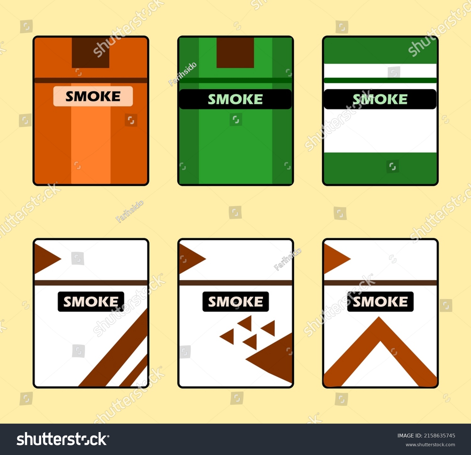 Cigarette Pack Box Collection Modern Pack Stock Vector Royalty Free   Stock Vector Cigarette Pack Box Collection Modern Pack Style Tobacco Vintage Retro Style Pack Good For Element 2158635745 