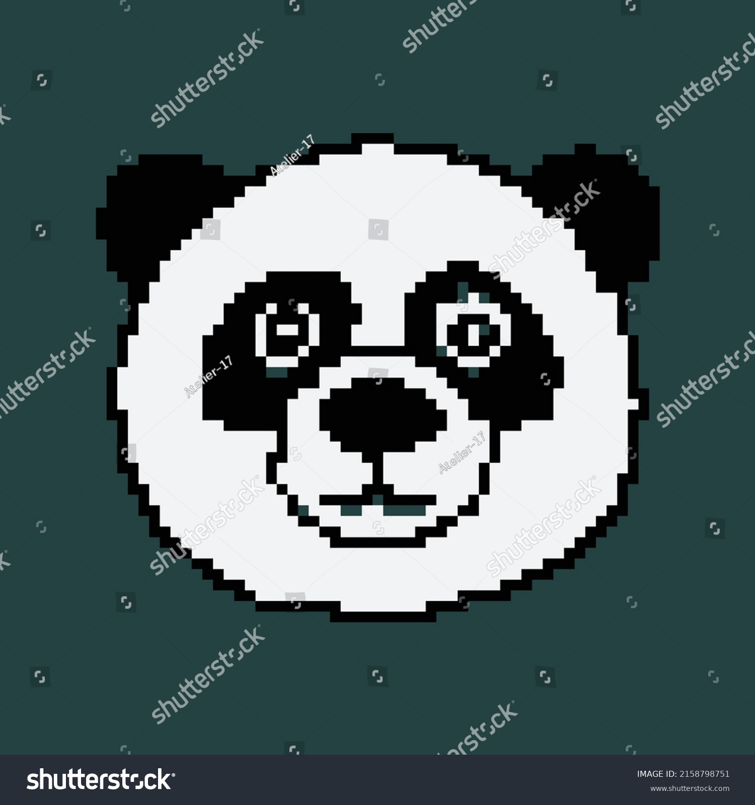 Pixel Art Panda Character Stock Vector (Royalty Free) 2158798751 ...