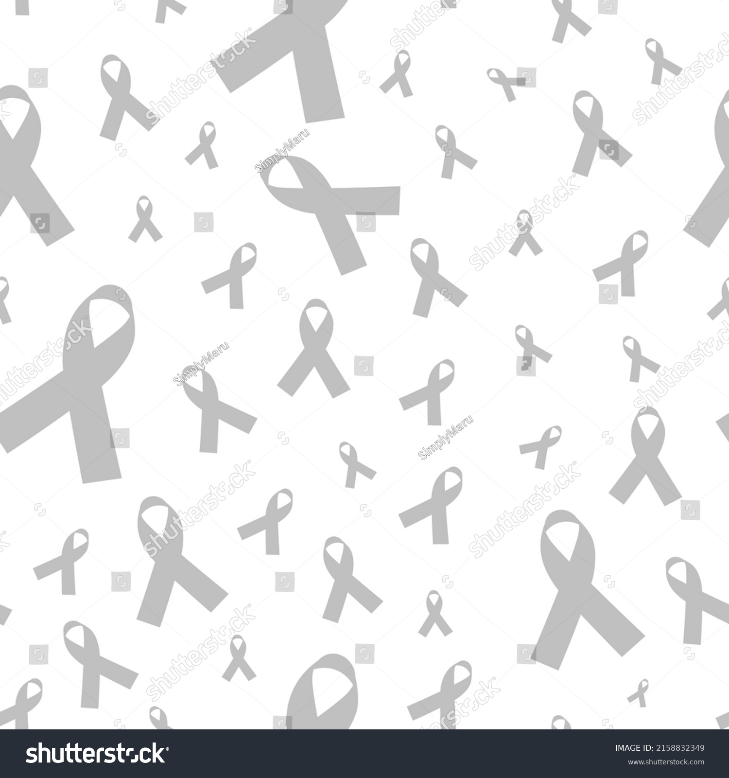 Seamless Silver Ribbon Pattern Vector Illustration Stock Vector