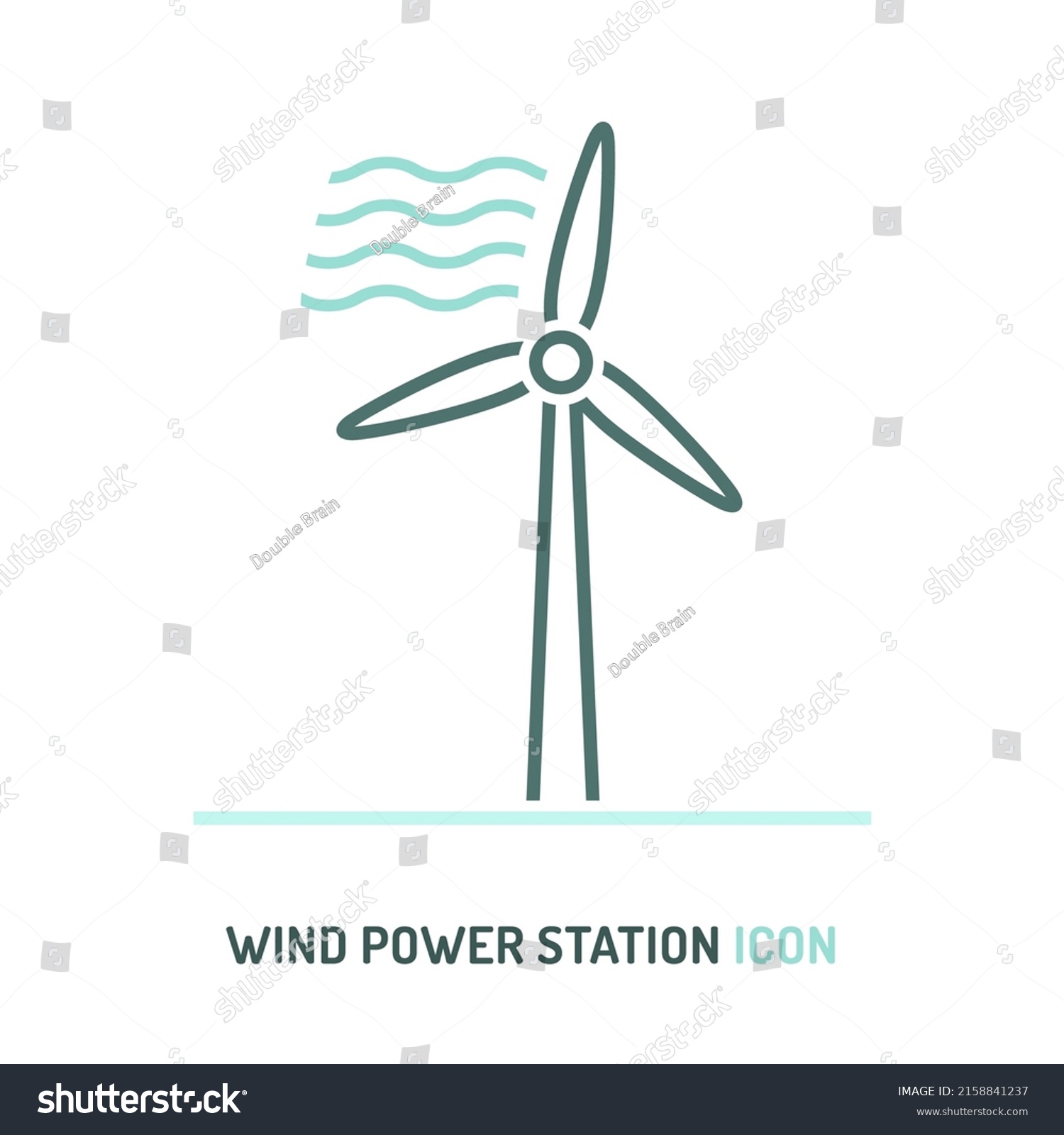 Wind Power Station Icon Clean Windderived Stock Vector (Royalty Free ...