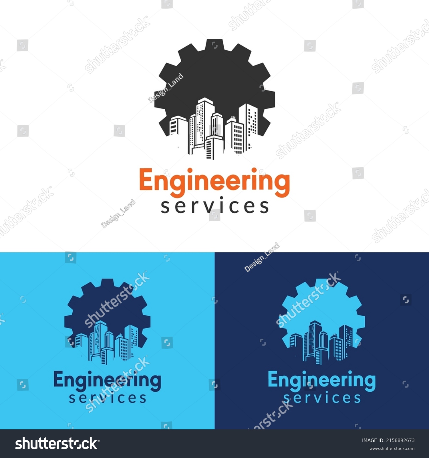 Engineering Services Logo Design Vector Templet Stock Vector (Royalty ...