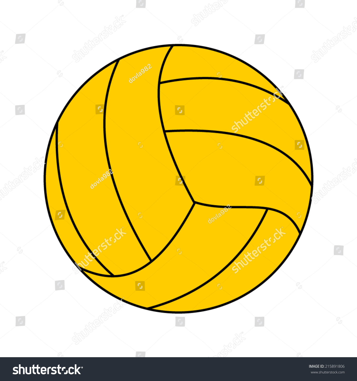 Vector Illustration Water Polo Ball Isolated Stock Vector (Royalty Free