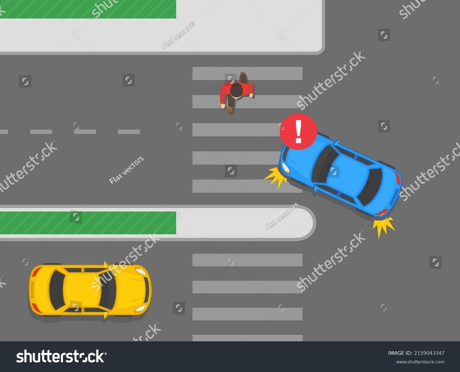 Safety Car Driving Traffic Regulation Rules Stock Vector (Royalty Free ...