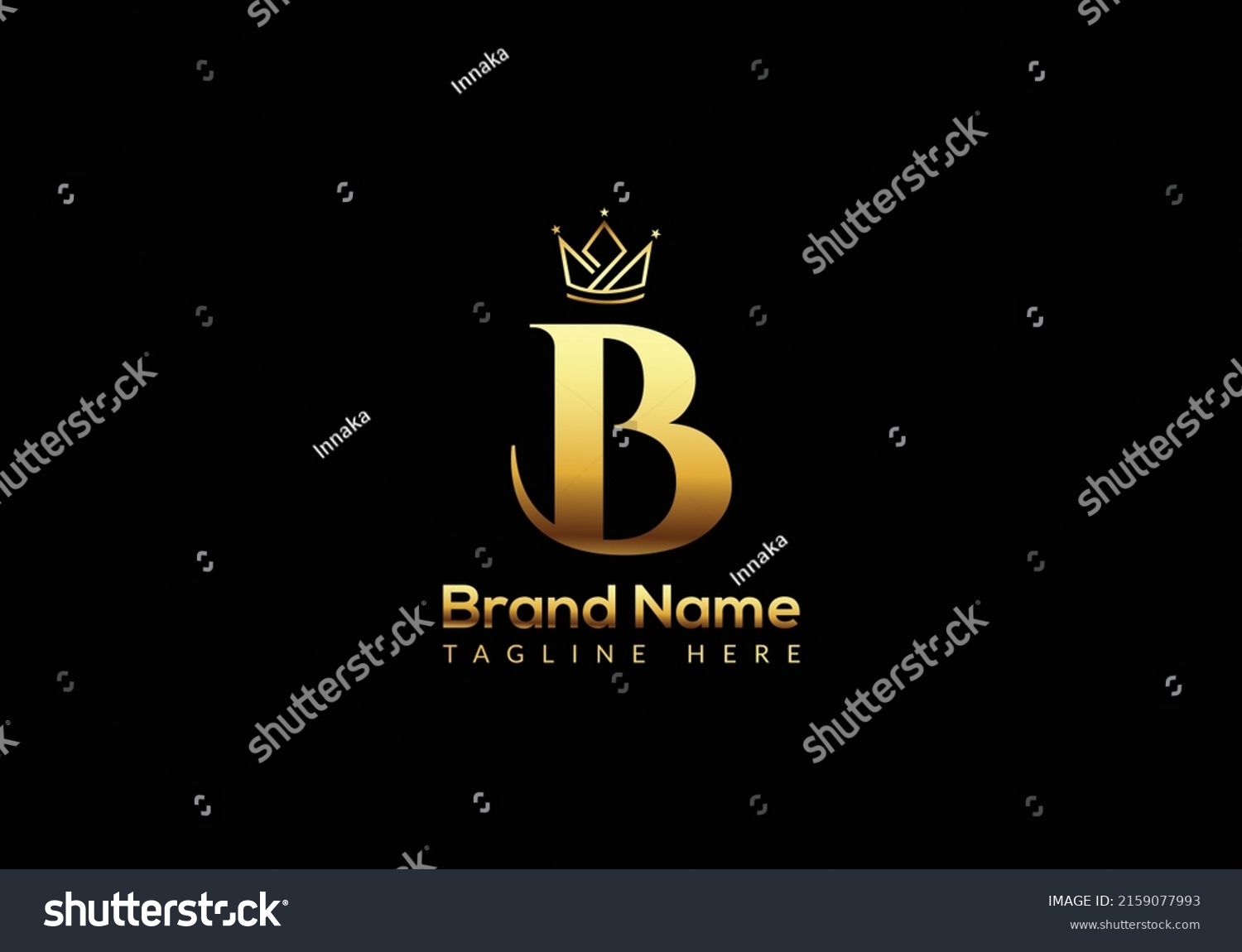 Crown Logo On Letter B Template Stock Vector (Royalty Free) 2159077993 ...