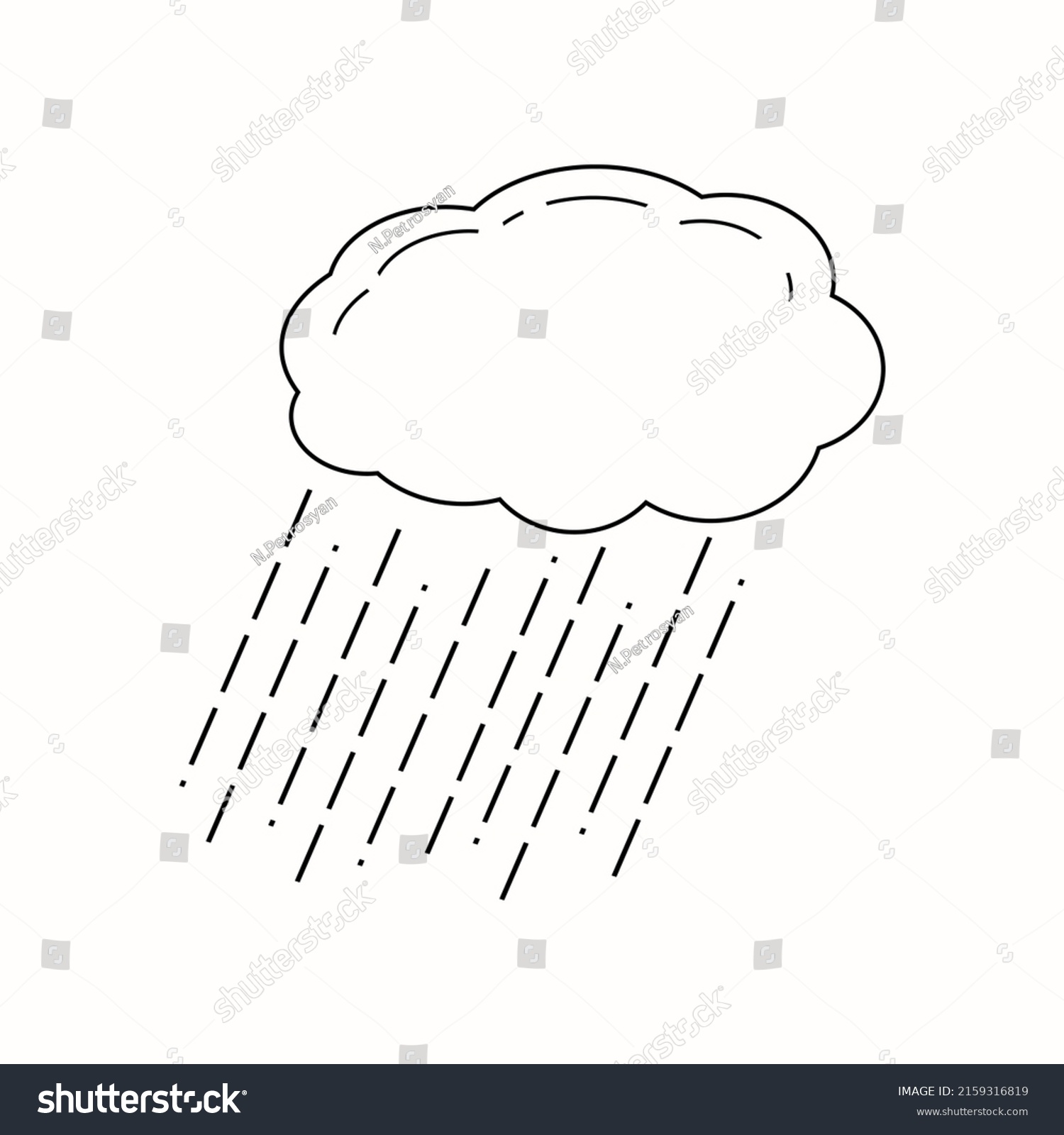 Rainy Season Water Drop Sky Vector Stock Vector (Royalty Free ...