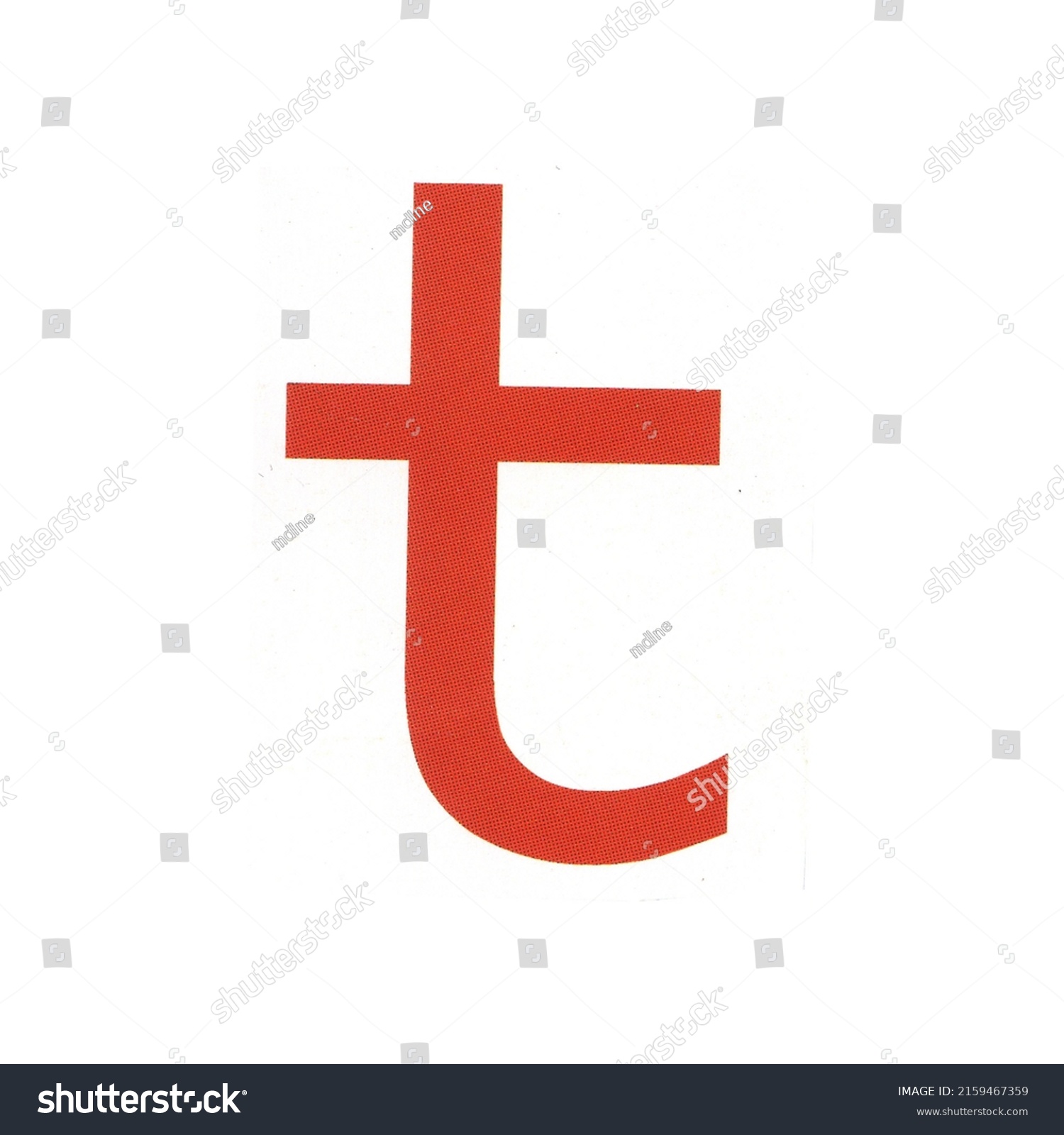 Letter T Magazine Cut Out Font Stock Photo 2159467359 | Shutterstock