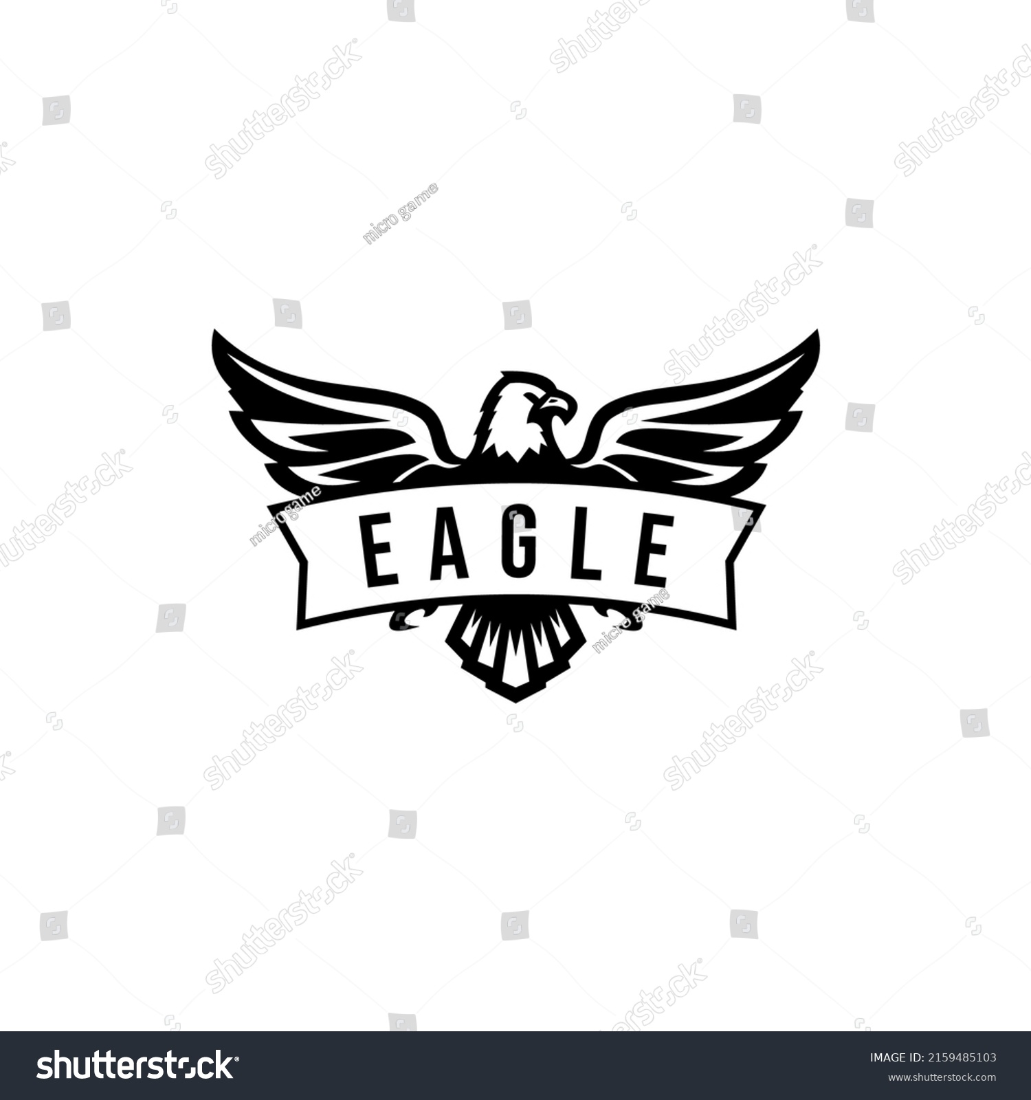 Eagle Flying On Dark Background Eagle Stock Vector (Royalty Free ...