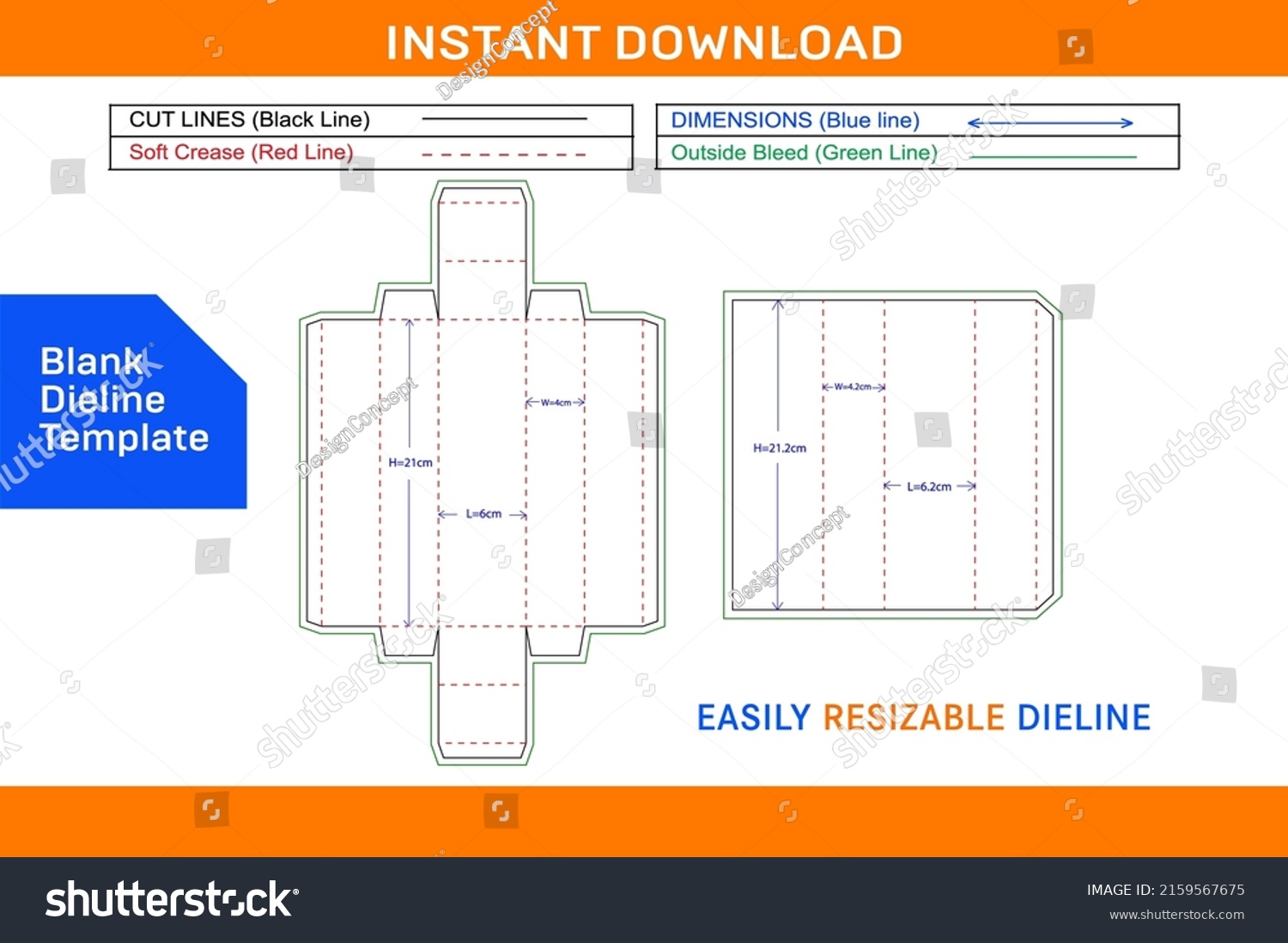 Chocolate Box Gift Box Dieline Template Stock Vector (Royalty Free ...