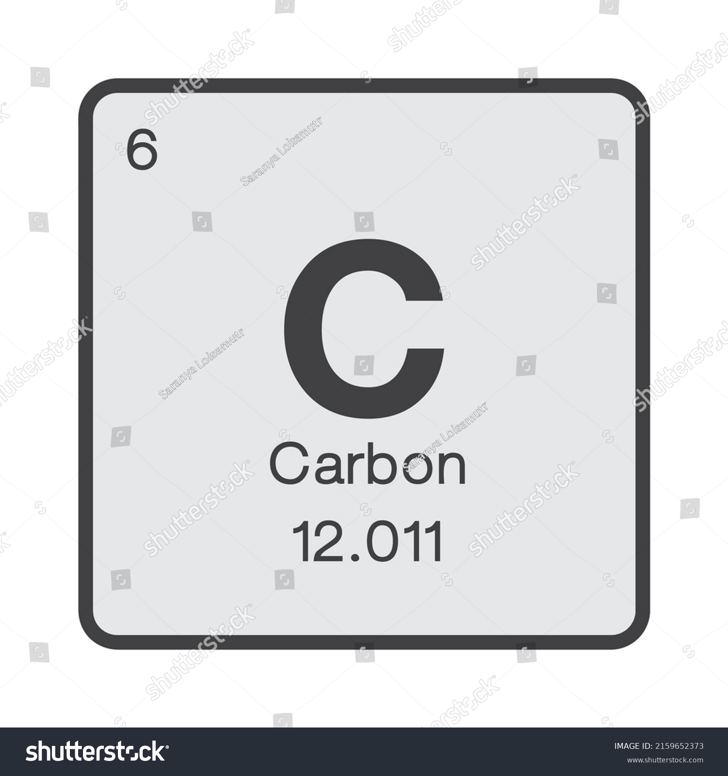 Carbon Element Periodic Table Stock Vector (Royalty Free) 2159652373 ...