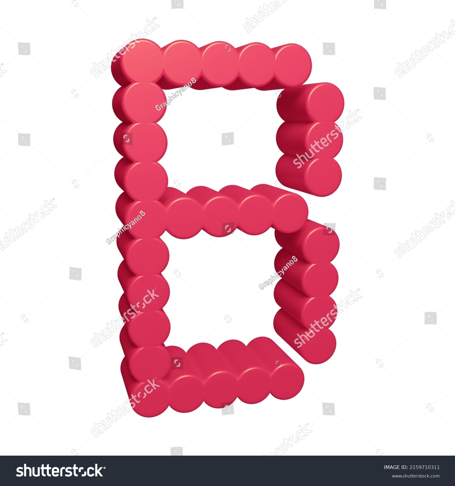 3d Rendering Alphabet Letter B Character Stock Illustration 2159710311 ...