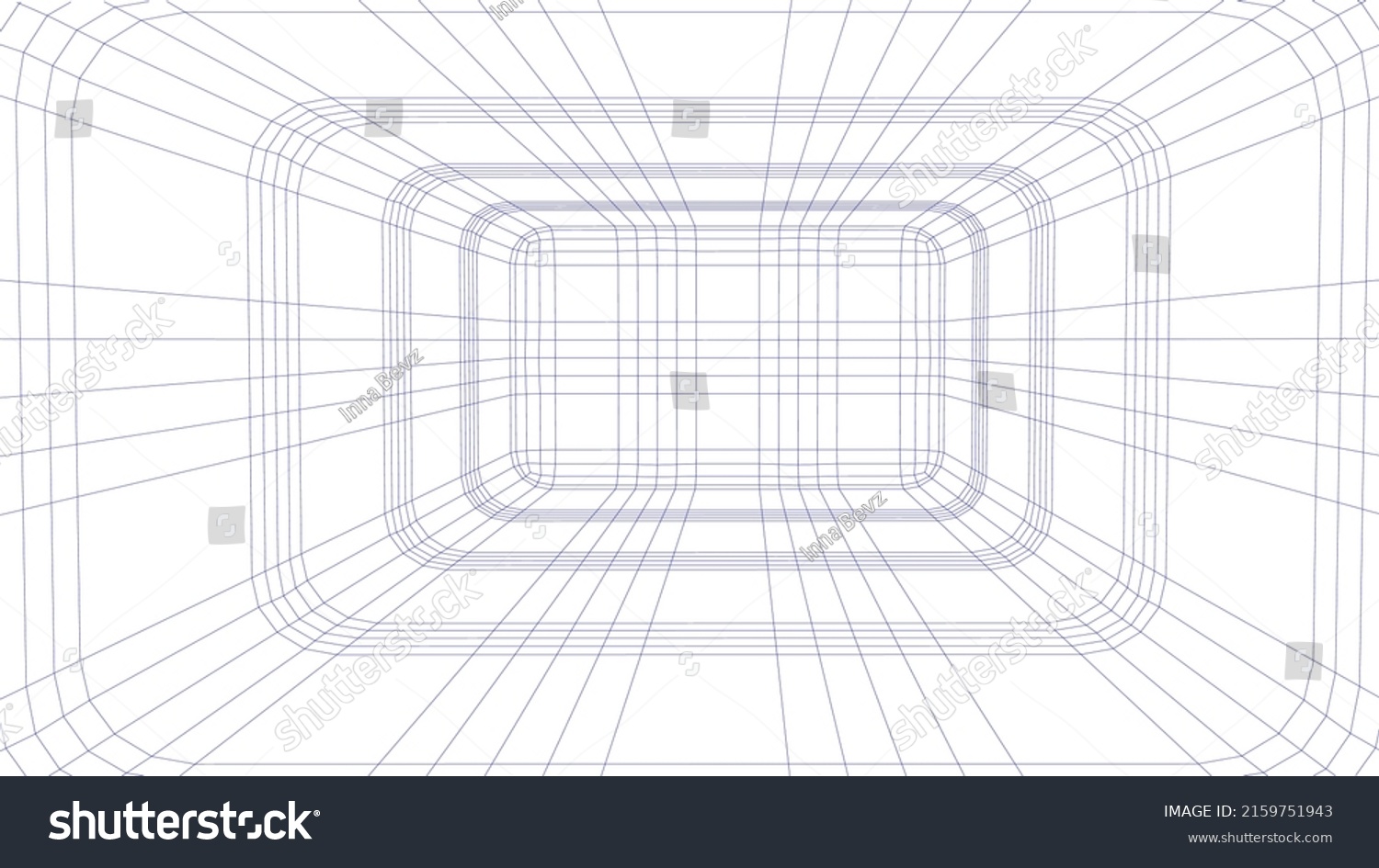 White Space Perspective Grid Frame Room Stock Vector (Royalty Free ...