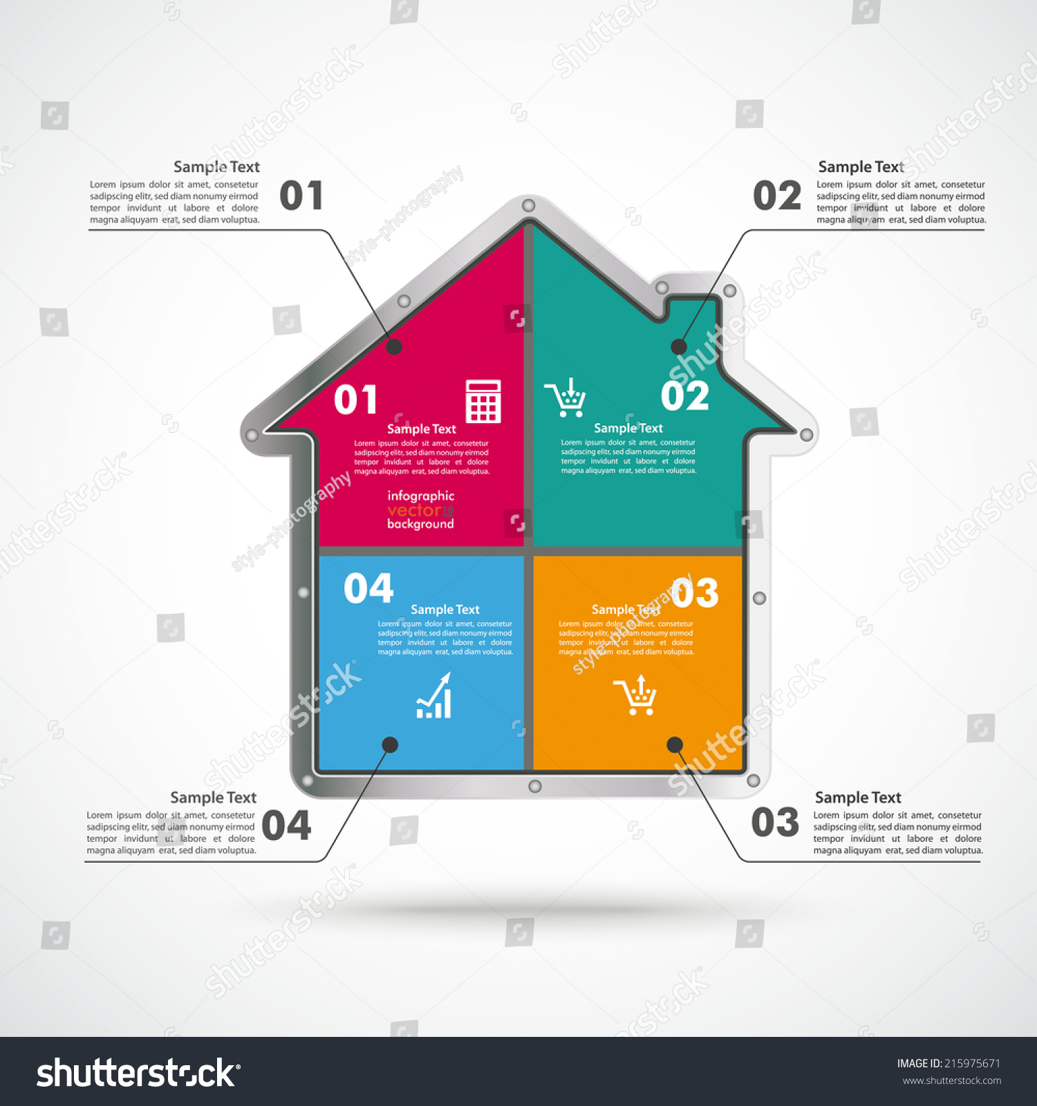 Infographic House On White Background Eps Stock Vector (royalty Free 