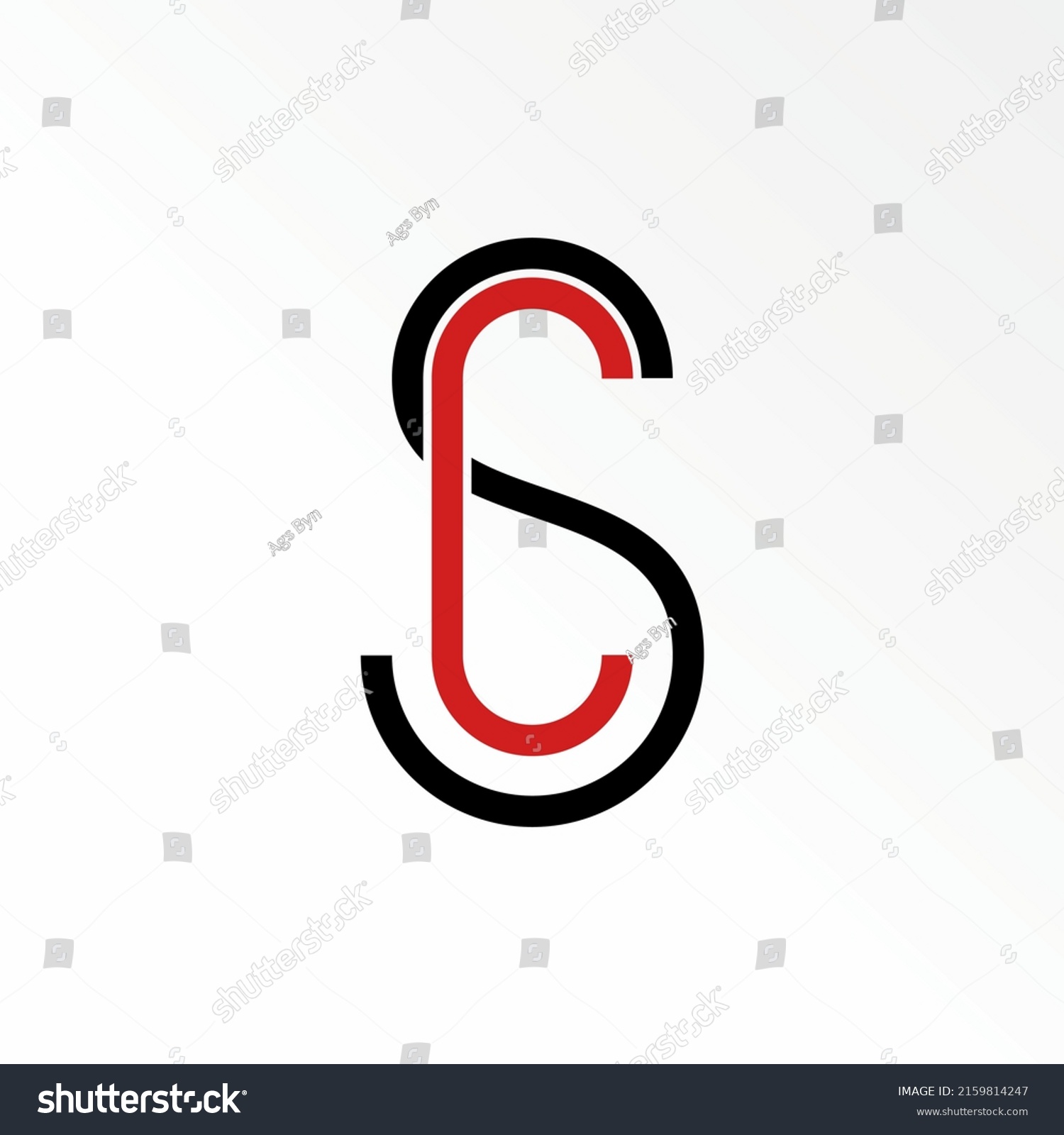 Letter Word Sc Cs Sans Serif Stock Vector (Royalty Free) 2159814247 ...