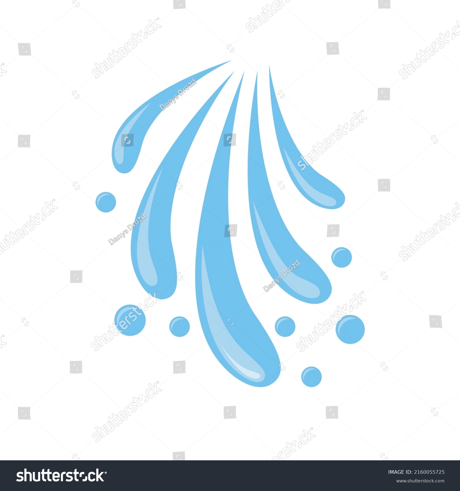 Water Splash Icon Vector Drops Illustration Stock Vector (Royalty Free ...