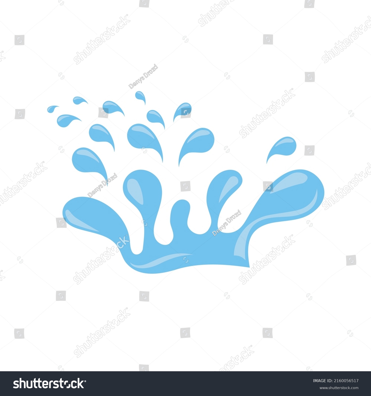 Water Splash Icon Vector Drops Illustration Stock Vector (Royalty Free ...