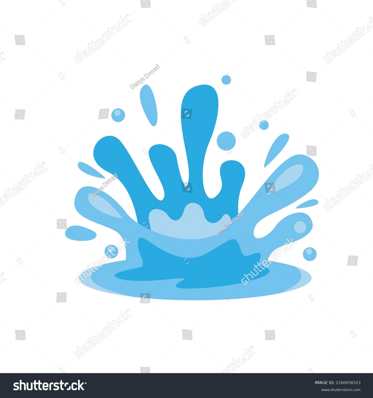 Water Splash Icon Vector Drops Illustration Stock Vector (Royalty Free ...