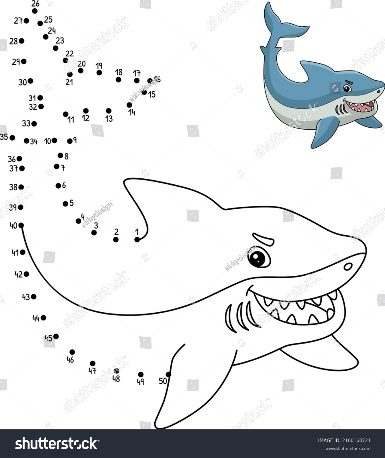 dot-dot-great-white-shark-coloring-stock-vector-royalty-free