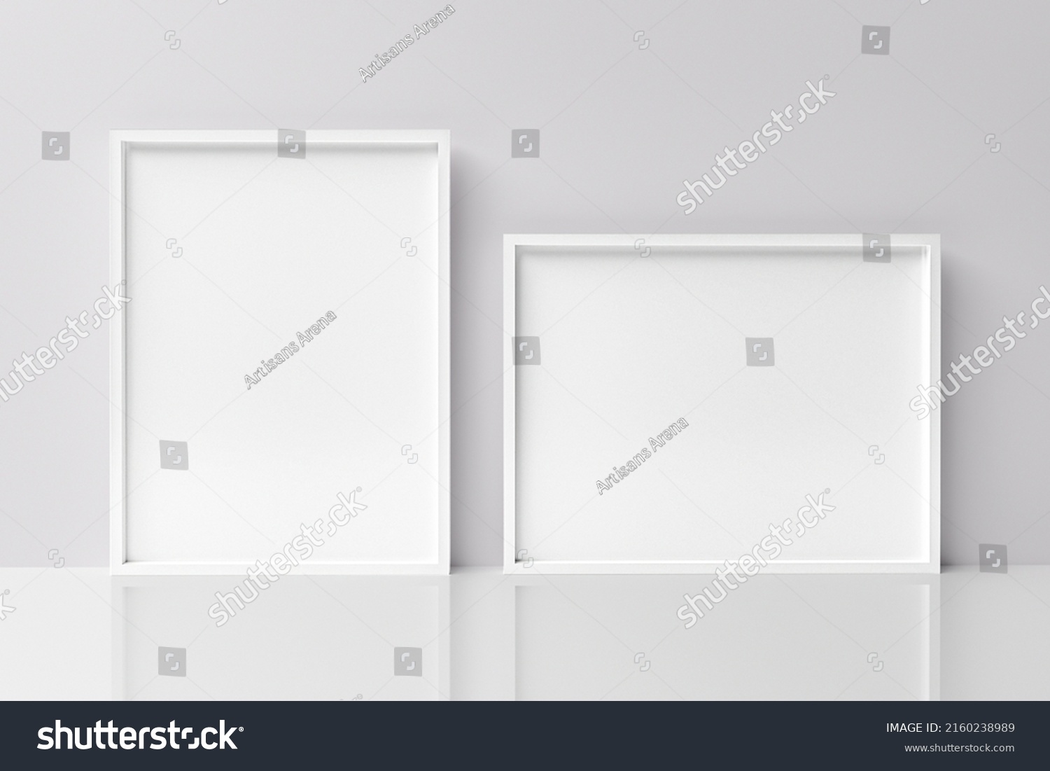 Realistic White Landscape Blank Photo Frame Stock Photo 2160238989 ...