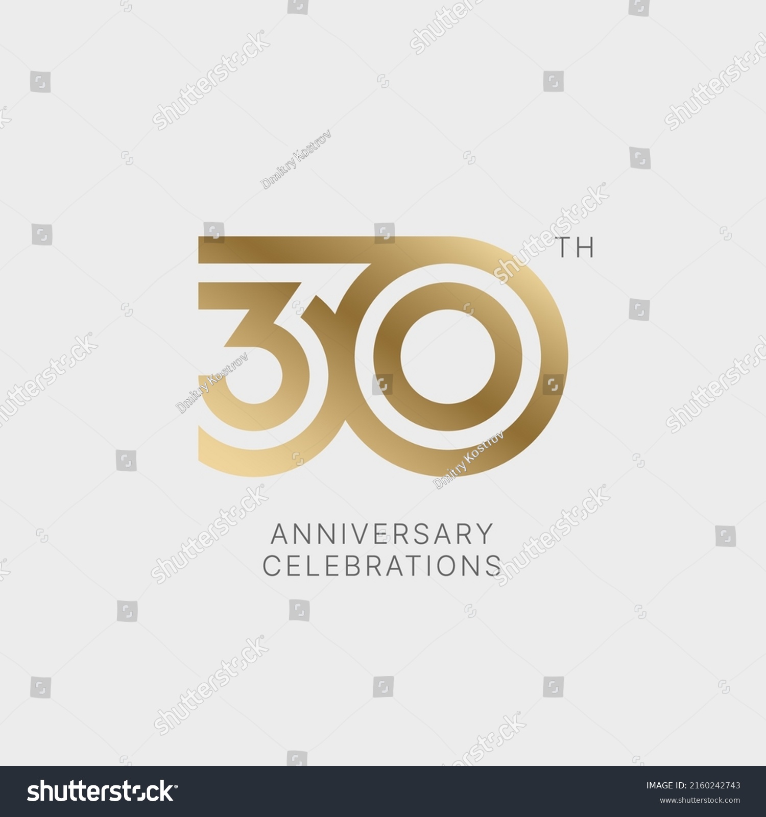 30 Years Anniversary Logo Design On Stock Vector (Royalty Free ...