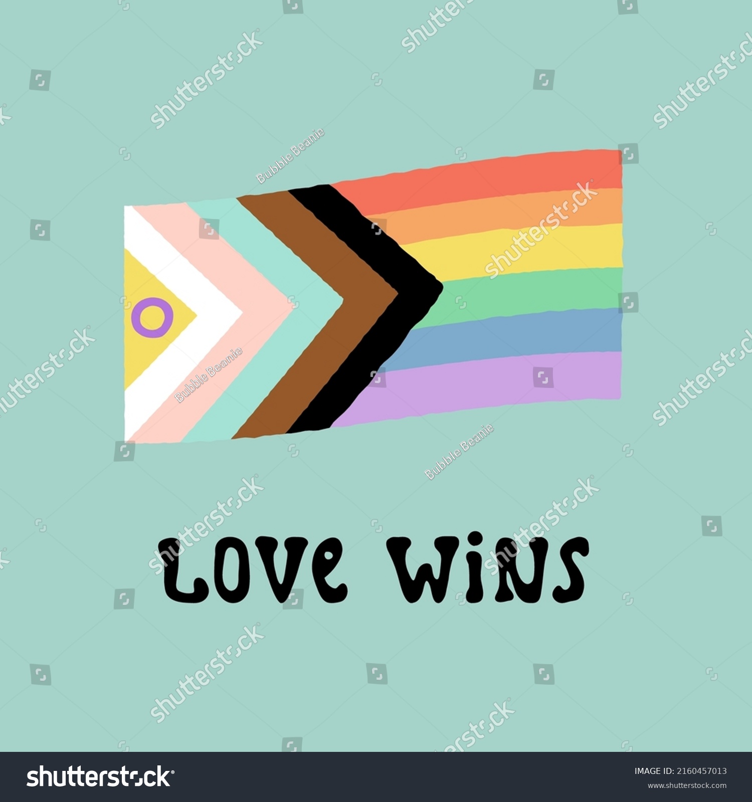 Lgbtq Community Modern Progress Pride Flag Stock Vector Royalty Free