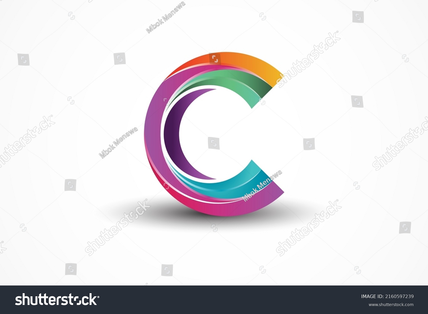 Colorful Letter C Logo Vector Stock Vector (Royalty Free) 2160597239 ...