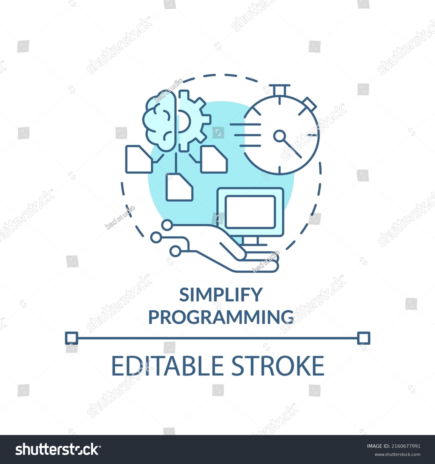 Simplify Programming Turquoise Concept Icon Development Stock Vector ...