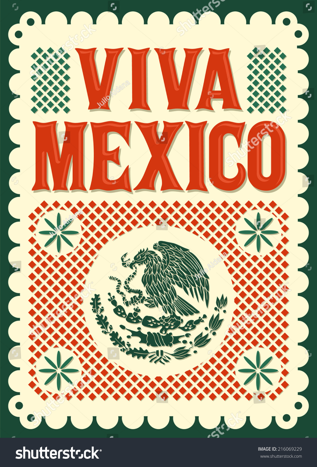 Vintage Viva Mexico Mexican Holiday Vector Stock Vector (Royalty Free ...