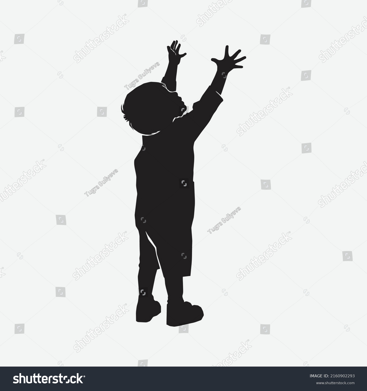 Children Holiday Happy Boy Girl Silhouette Stock Vector (royalty Free 