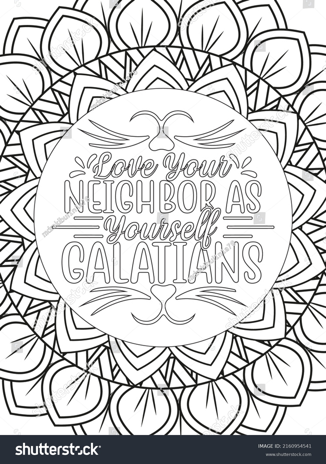 Bible Verse Coloring Pages Christian Lettering Stock Vector (Royalty ...