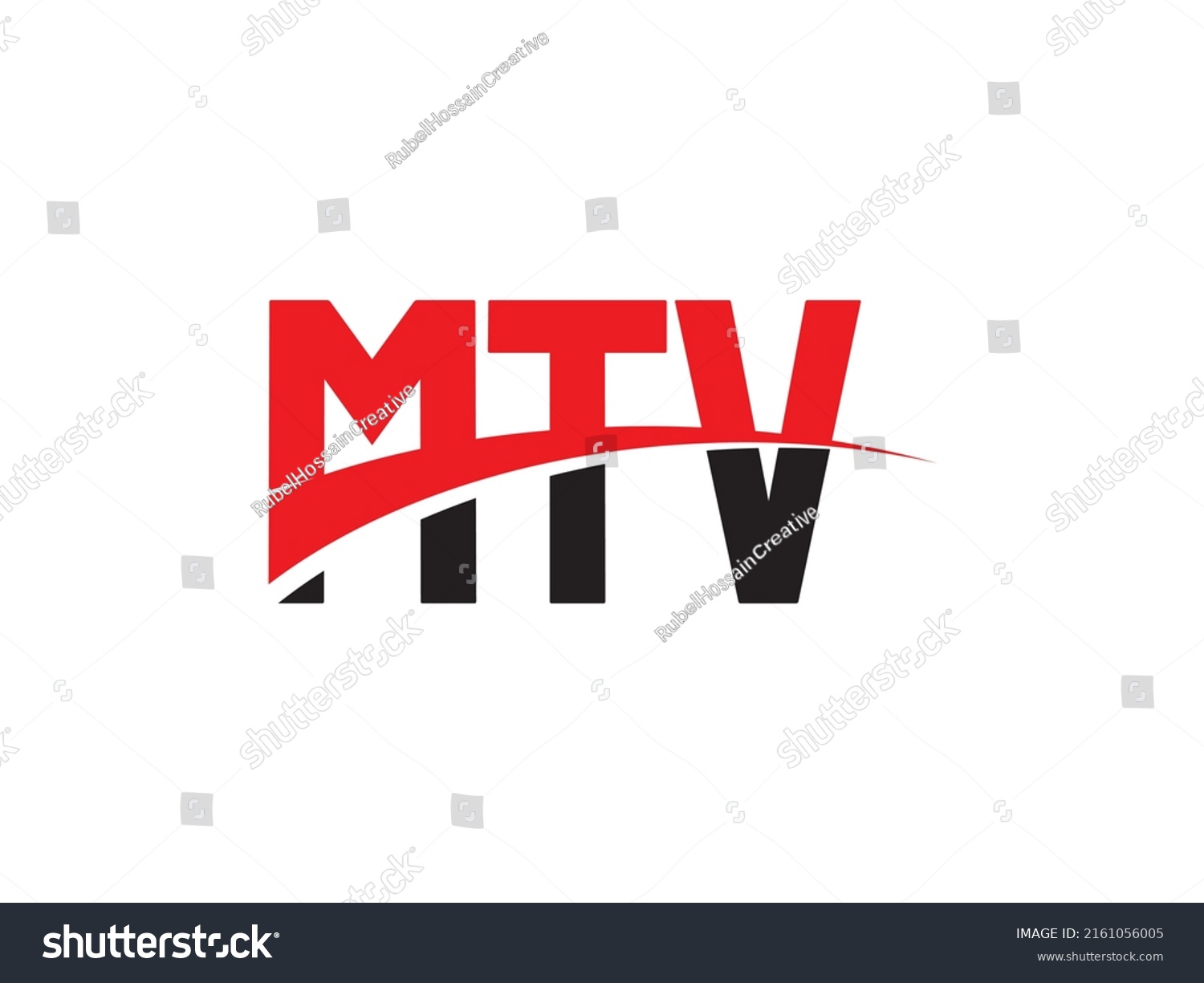 Mtv Letter Initial Logo Design Vector Stock Vector (Royalty Free ...