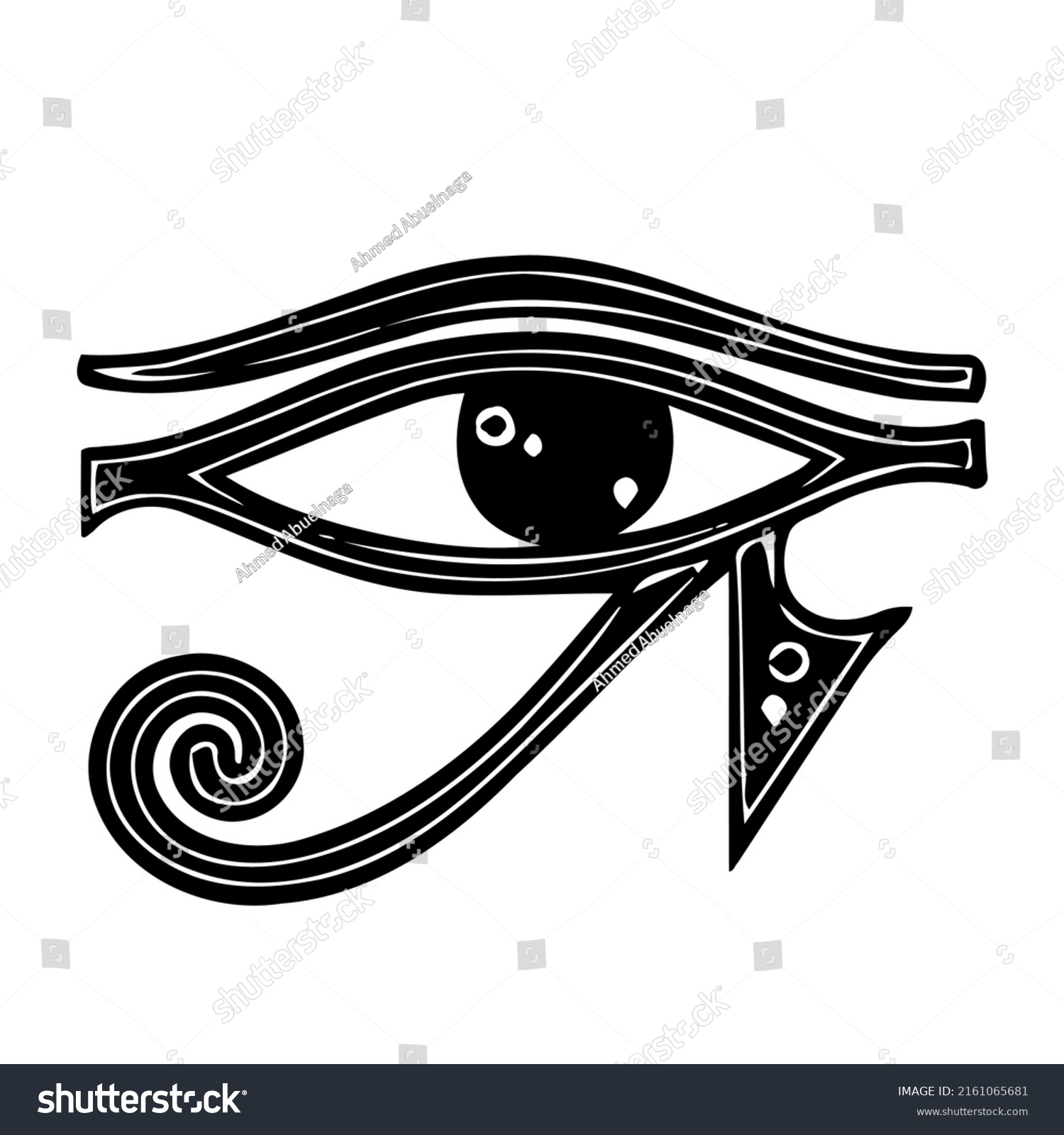 Ancient Egyptian Eye Horus Left Eye Stock Vector (Royalty Free ...