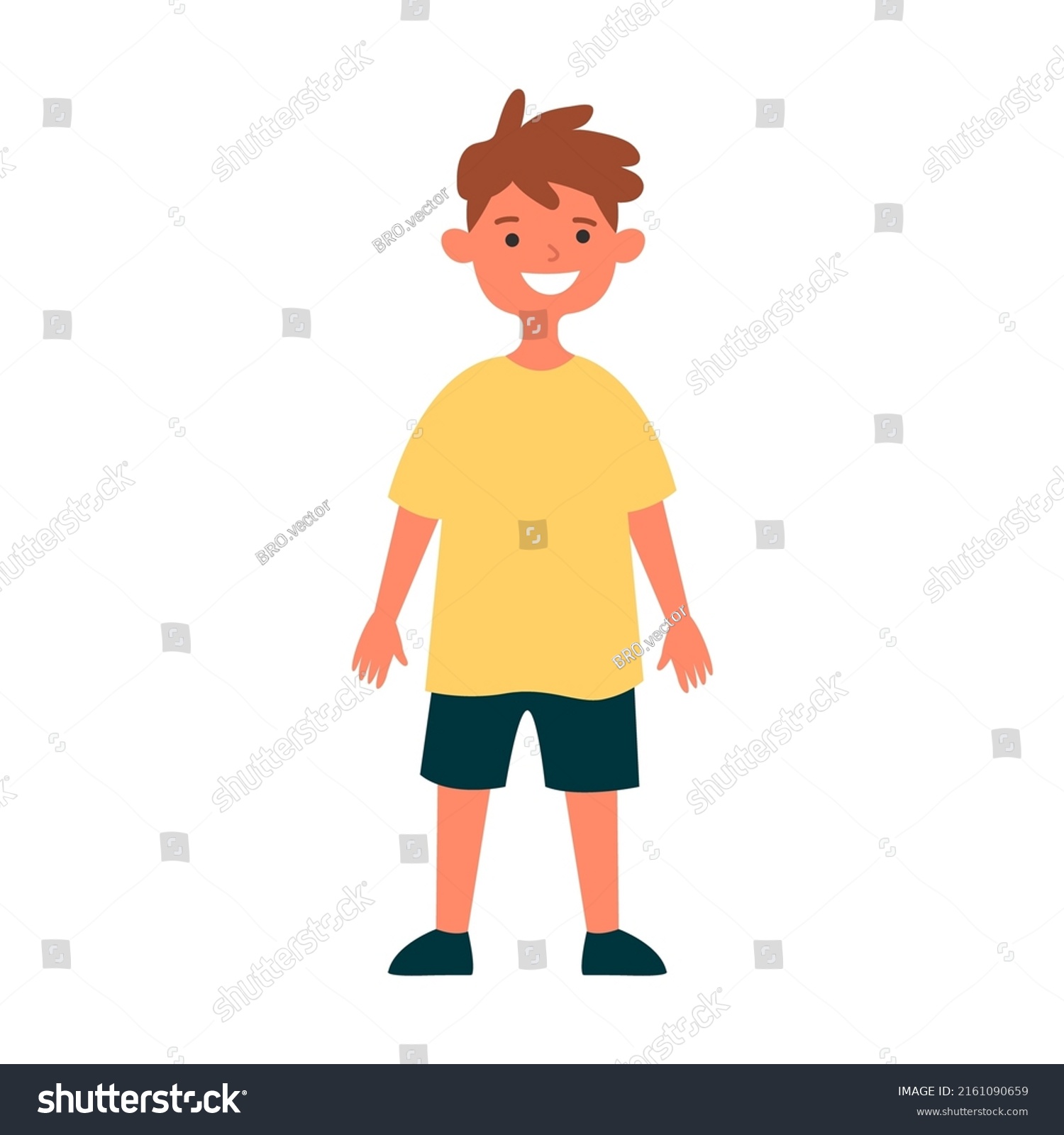 Little Boy Male Cartoon Characters Different Stock Vector (royalty Free 