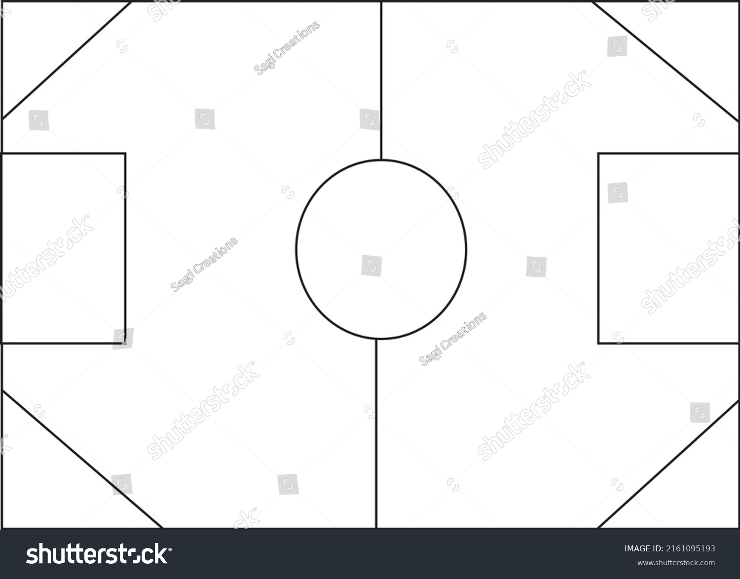 Football Ground Vector Illustration Image Clipart Stock Vector (Royalty ...