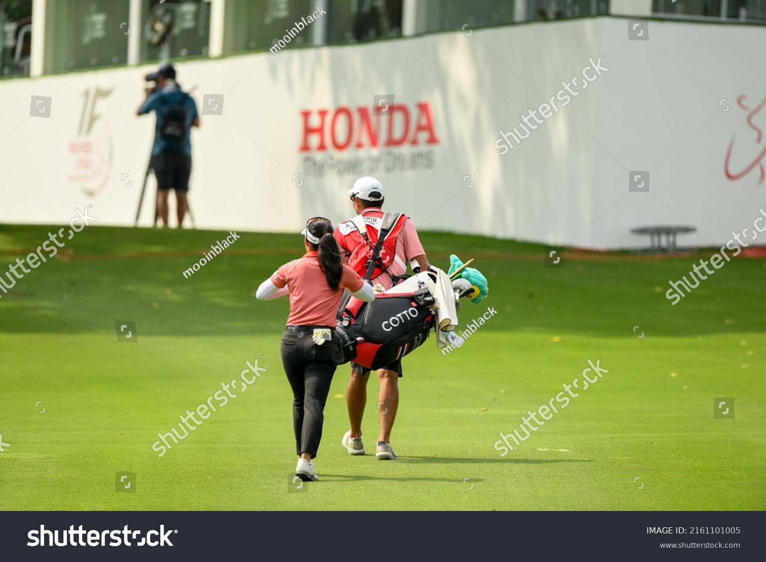 Atthaya Thitikul Thailand Caddy Action During Stock Photo 2161101005 ...