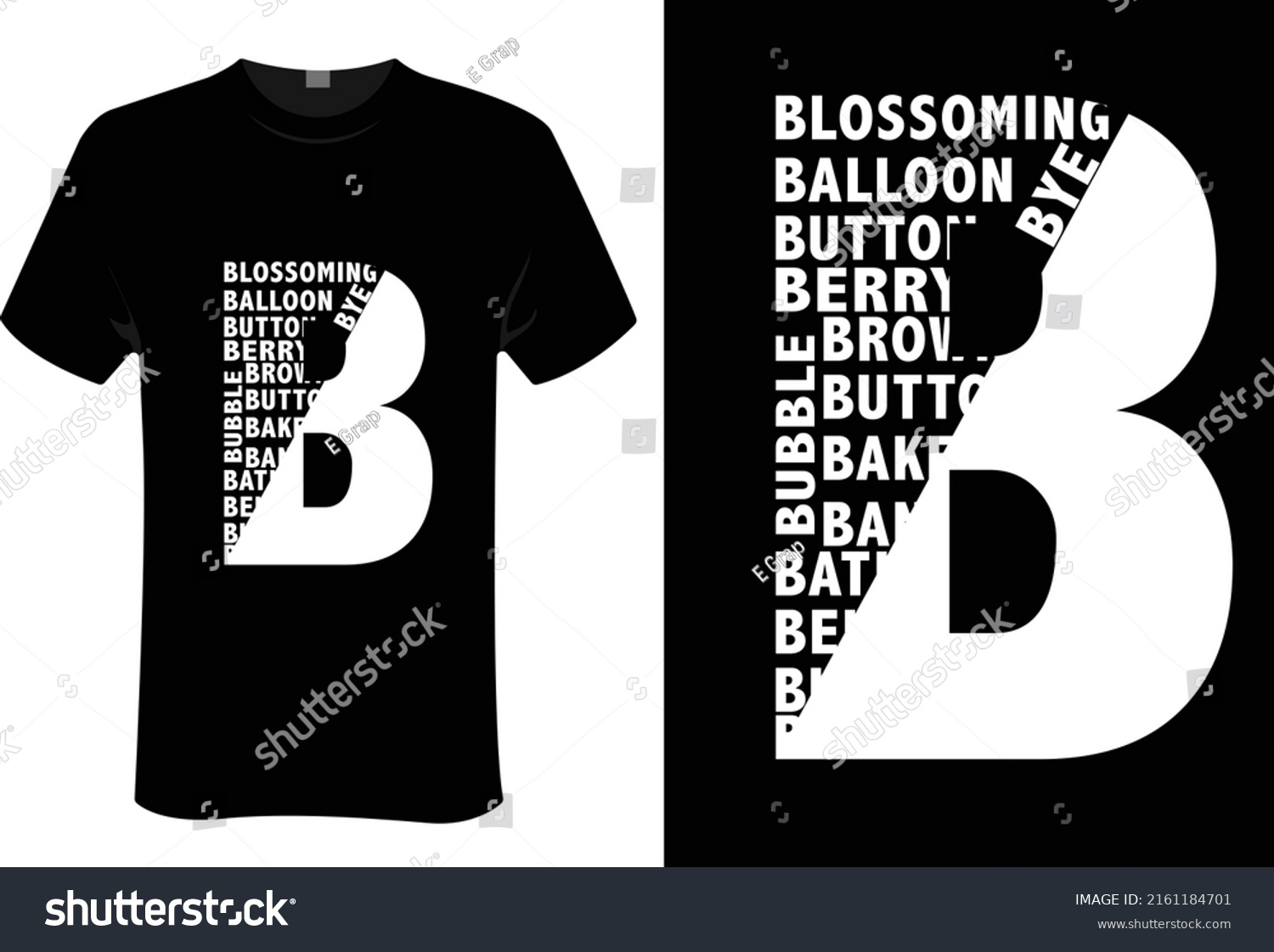 Letter B T Shirt Design Modern Stock Vector (Royalty Free) 2161184701 ...