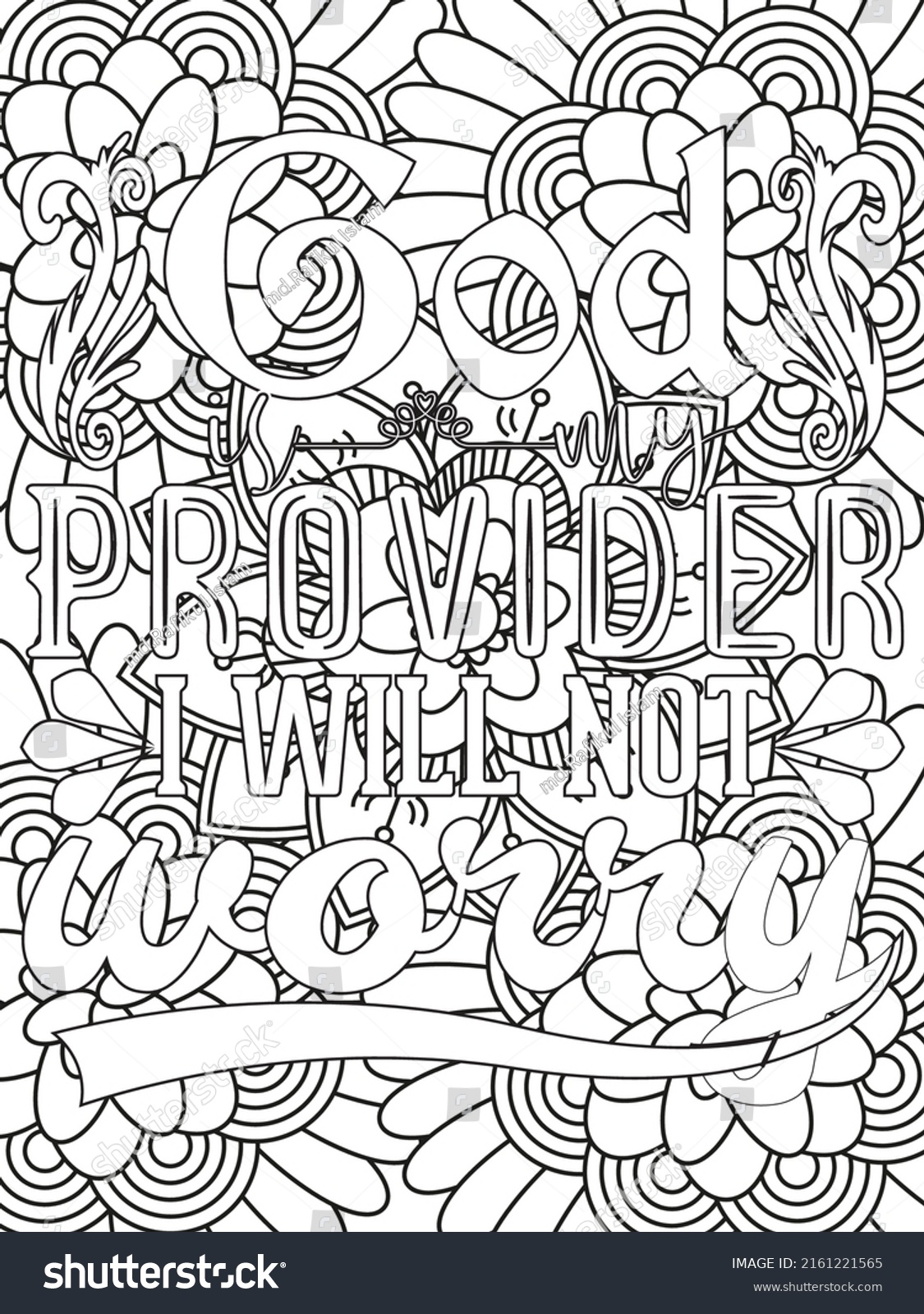 Bible Verse Coloring Pages Christian Lettering Stock Vector (Royalty ...